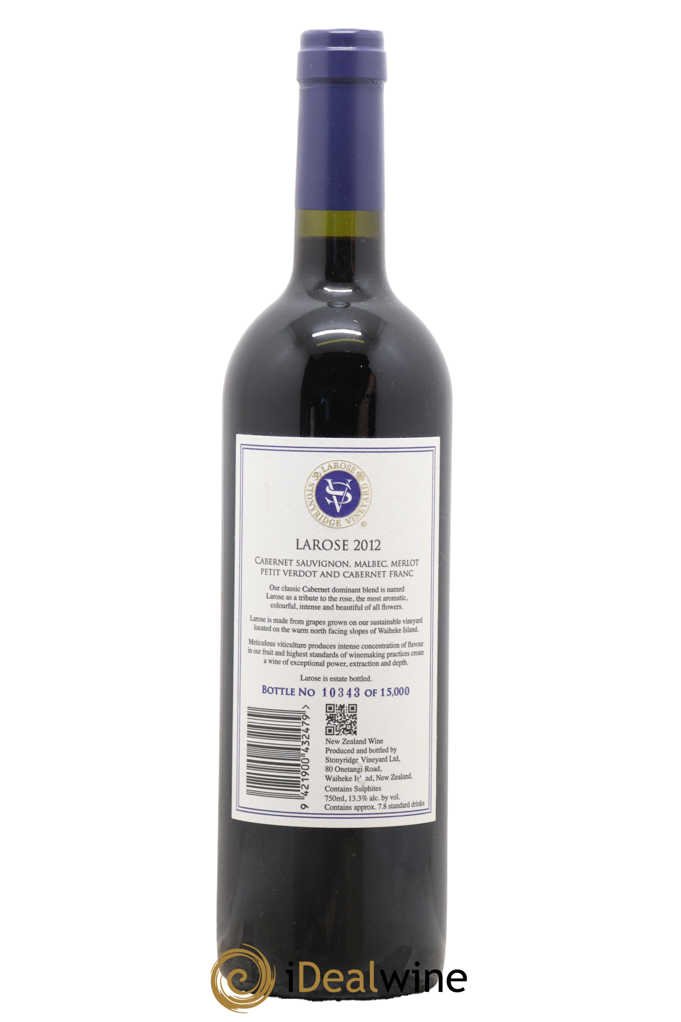 Nouvelle Zélande Waiheke Island Larose Stonyridge Vineyard 2012 - Lot de 1 bouteille - 1