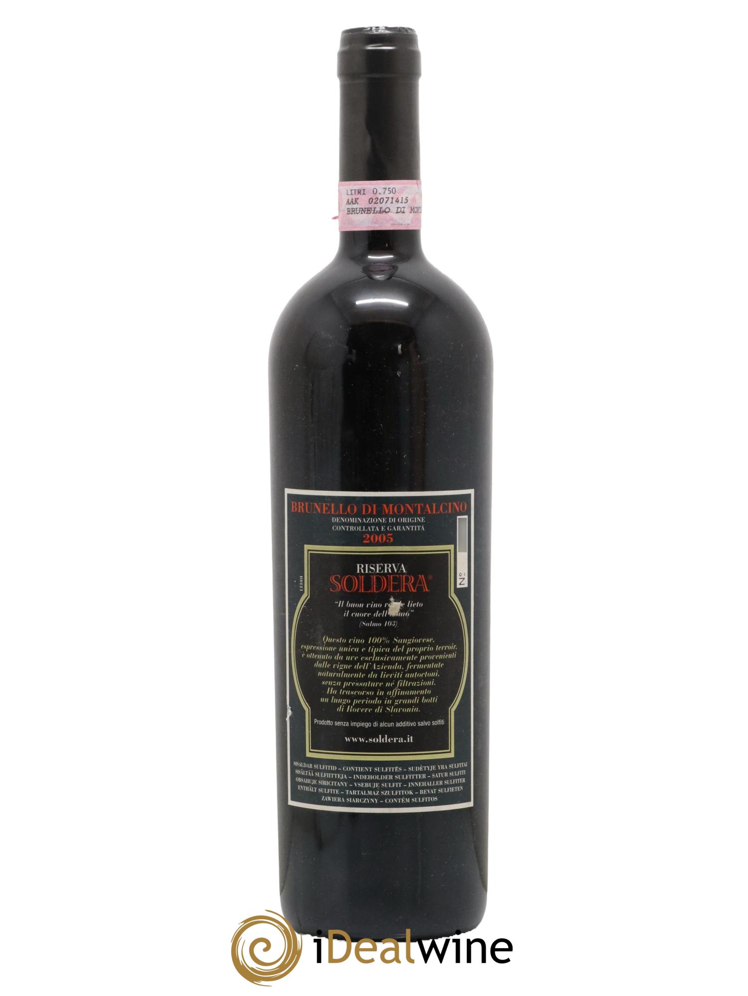 Brunello di Montalcino DOCG Riserva Soldera Case Basse - Gianfranco Soldera 2005 - Lotto di 1 bottiglia - 1