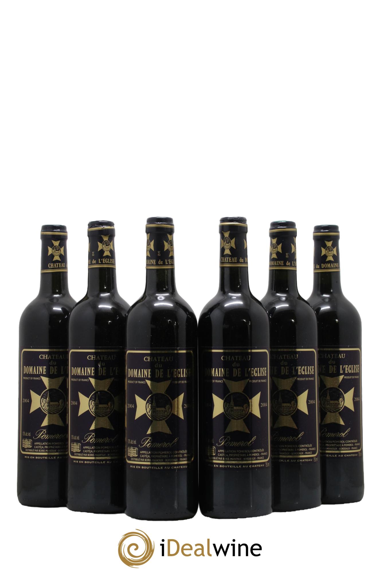 Château du Domaine de l'Église 2004 - Lot de 6 bouteilles - 0