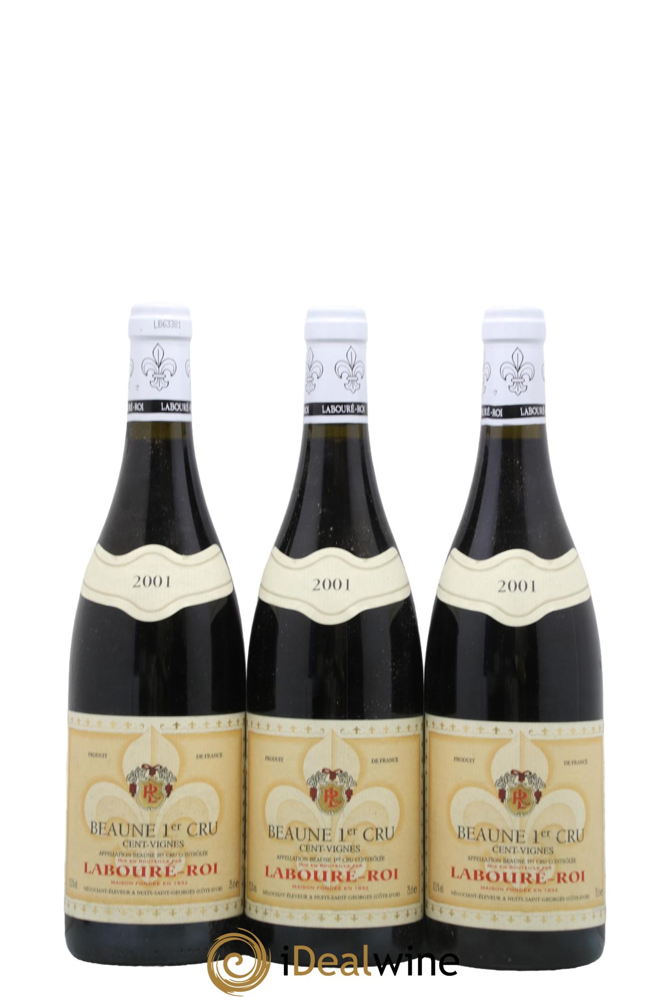 Beaune 1er Cru Les Cent Vignes Domaine Labouré-Roi 2001 - Lot de 3 bouteilles - 0