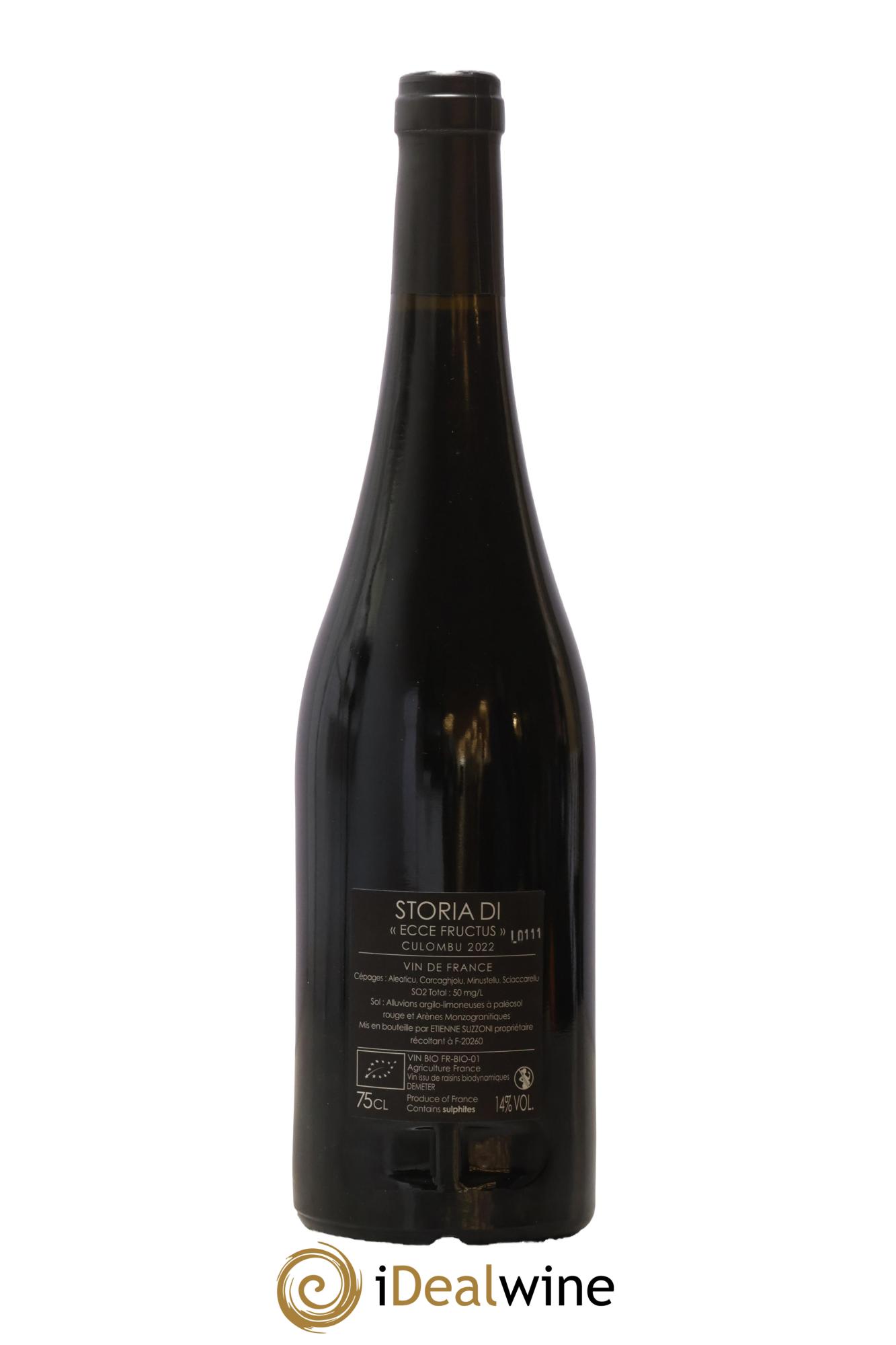 Vin de France Storia di Ecce Fructus Clos Culombu 2022 - Lot de 1 bouteille - 1