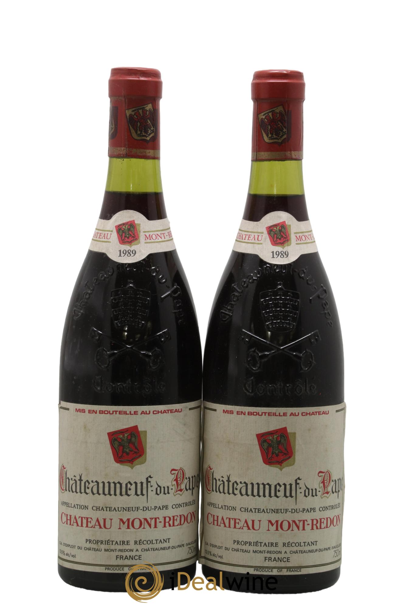 Châteauneuf-du-Pape Château Mont-Redon Famille Abeille-Fabre 1989 - Lot of 2 bottles - 0