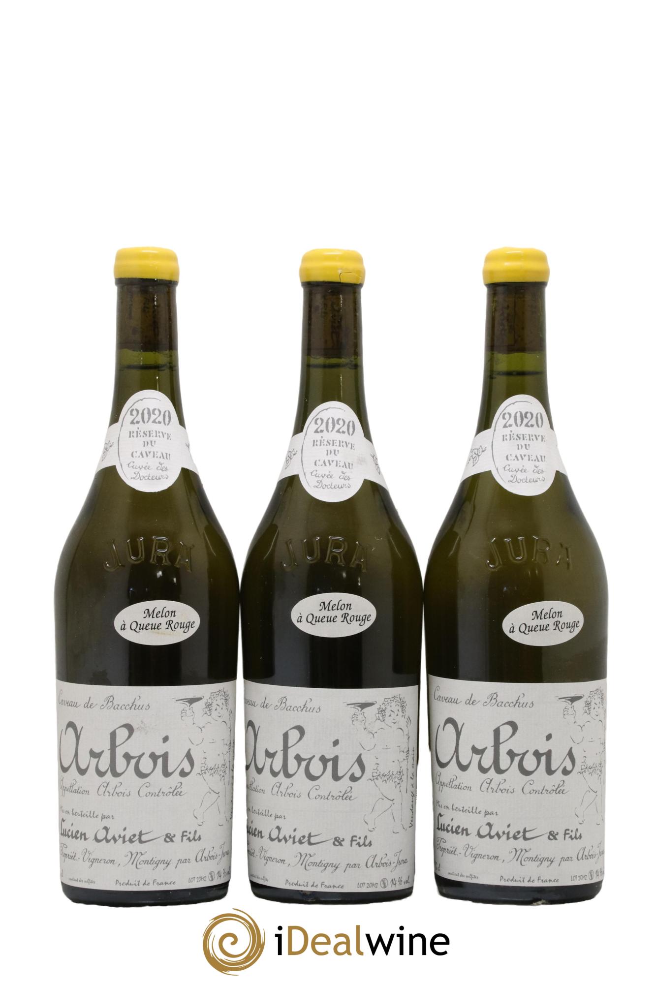 Arbois Melon à Queue Rouge Cuvée des Docteurs Lucien Aviet (Domaine) 2020 - Lot de 3 bouteilles - 0