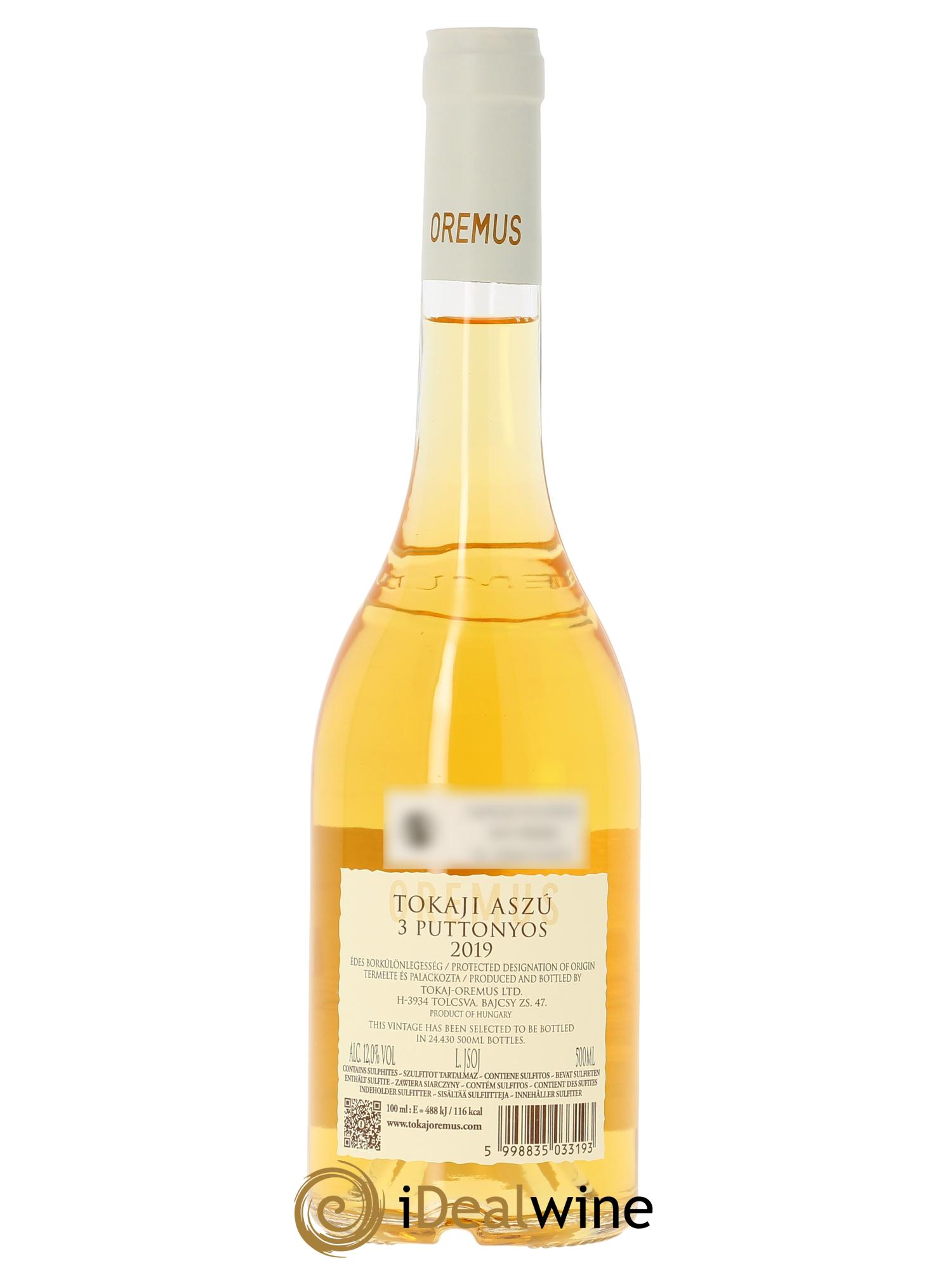 Tokaj Aszu 3 Puttonyos Oremus by Vega Sicilia 2019 - Lotto di 1 bottiglia - 1
