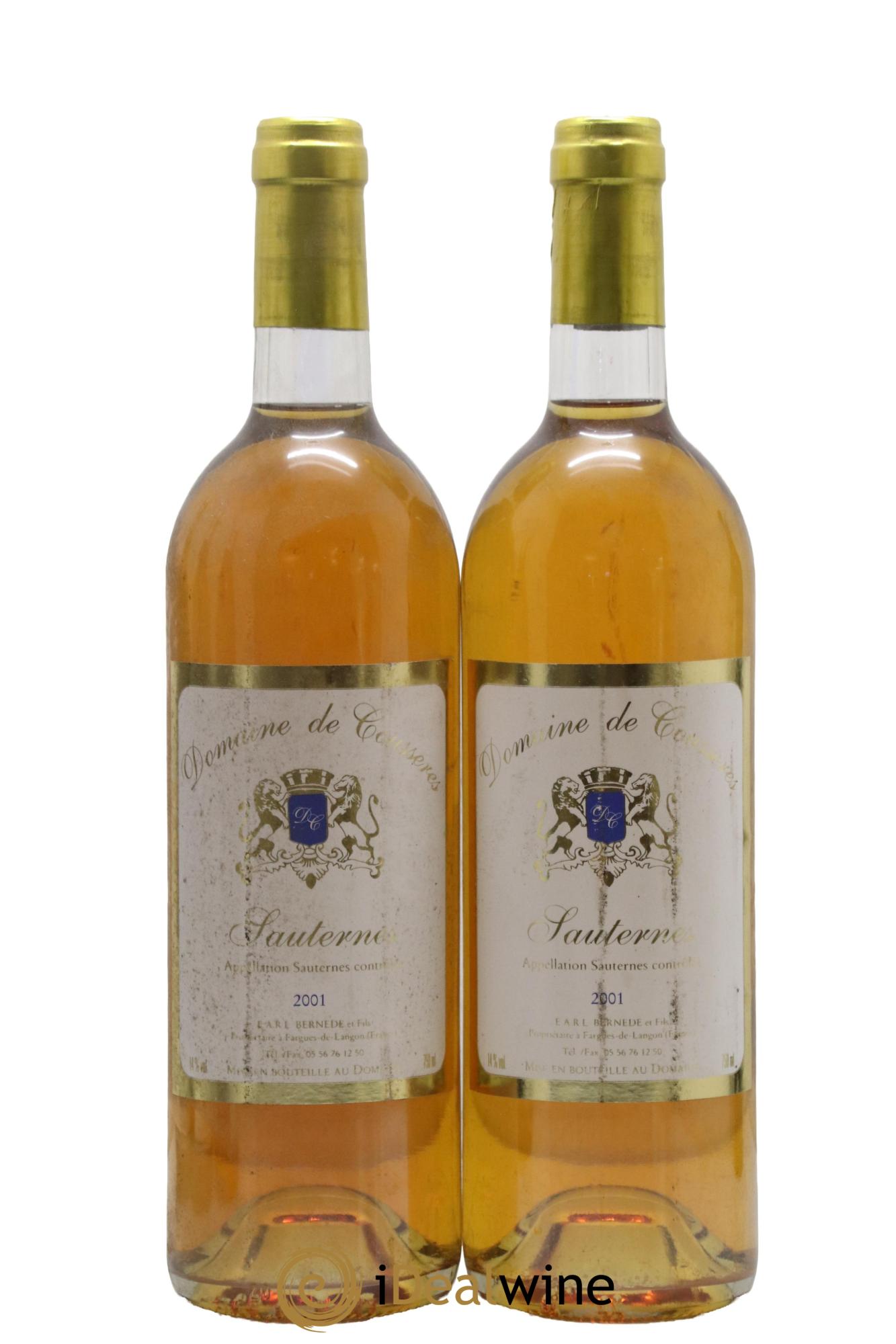Sauternes Domaine de Cousseres 2001 - Lot de 2 bouteilles - 0