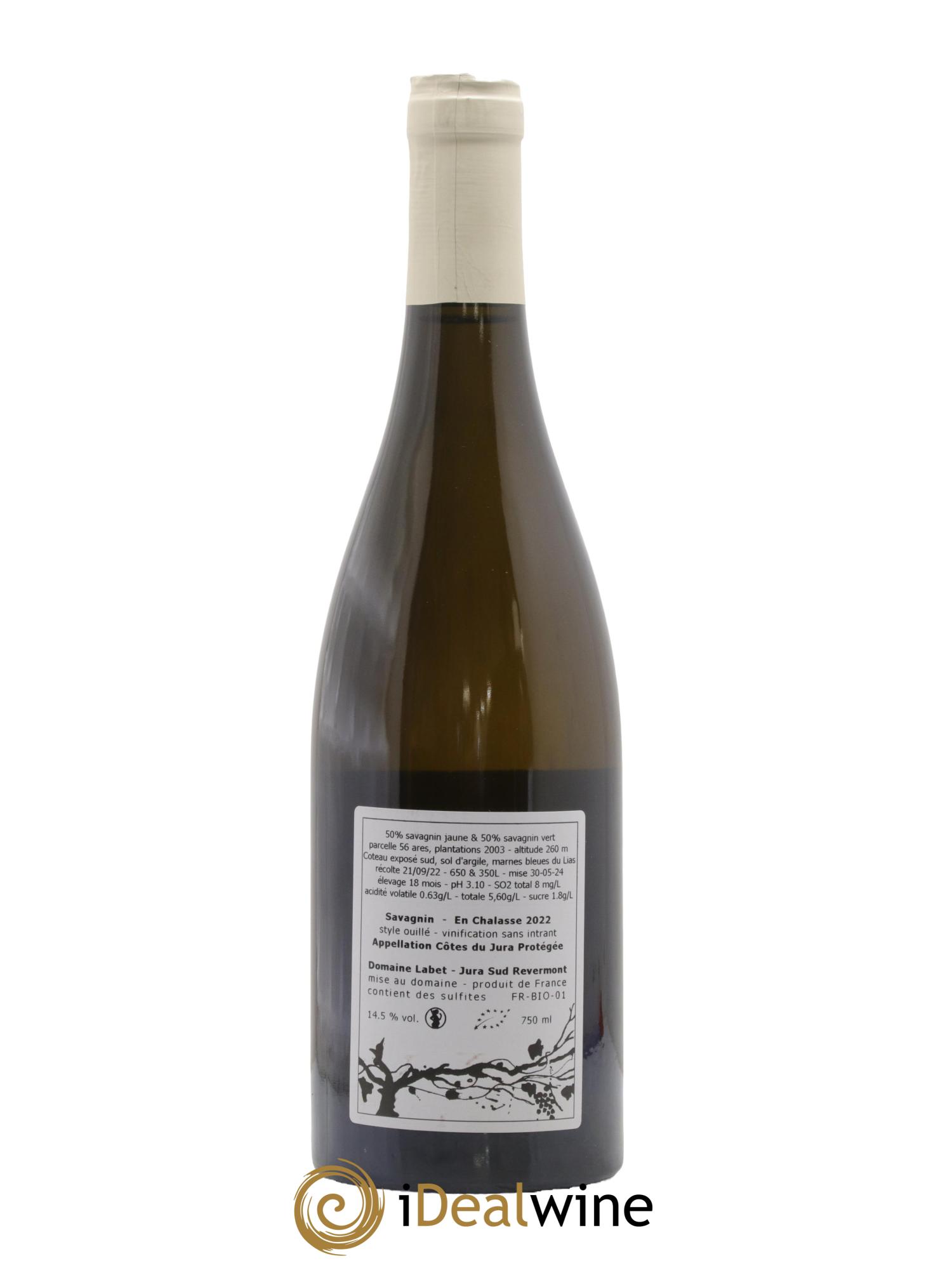 Côtes du Jura Savagnin en Chalasse Romain - Julien  - Charline Labet 2022 - Lotto di 1 bottiglia - 1