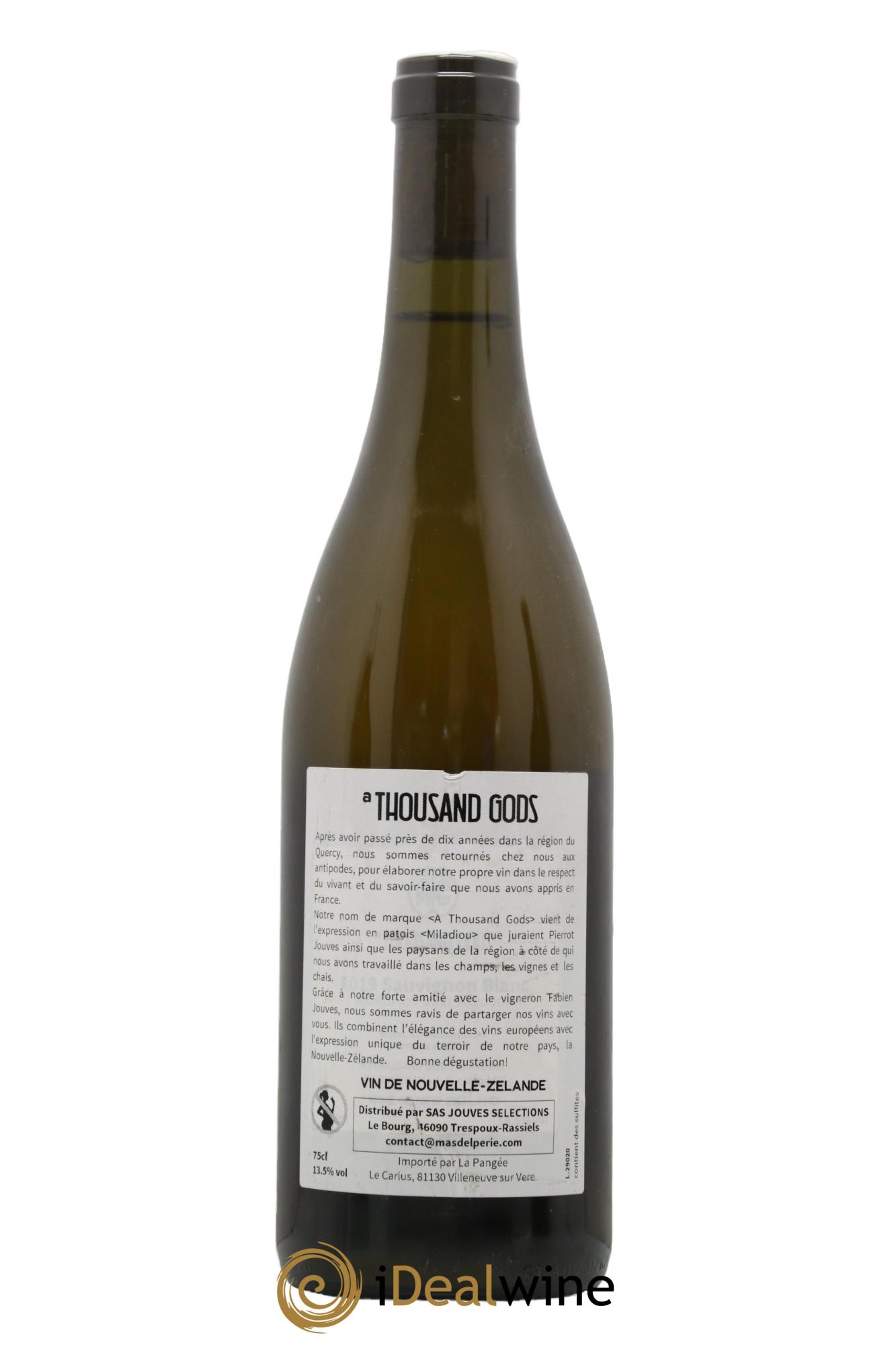 Nouvelle Zélande Sauvignon A Thousand Gods 2020 - Lot de 1 bouteille - 1