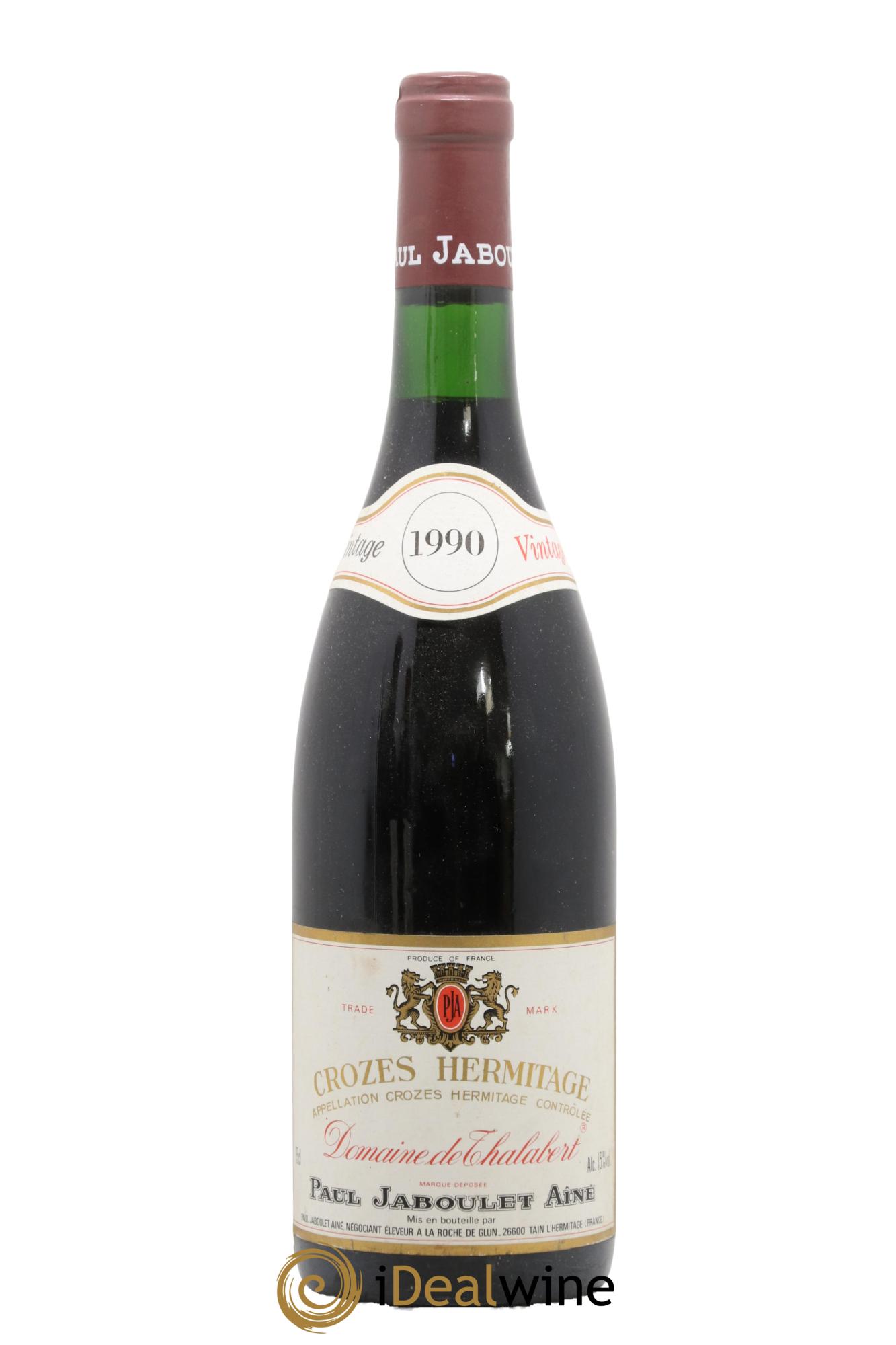 Crozes-Hermitage Domaine de Thalabert Paul Jaboulet Ainé 1990 - Lot de 1 bouteille - 0