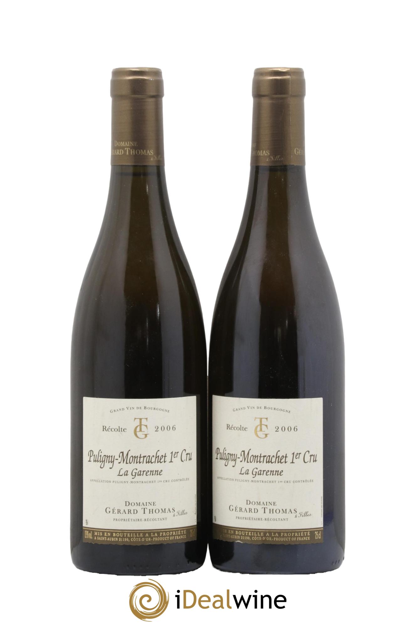 Puligny-Montrachet 1er Cru La Garenne Gérard Thomas 2006 - Lotto di 2 bottiglie - 0