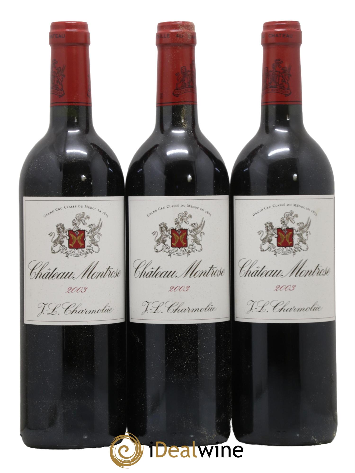 Château Montrose 2ème Grand Cru Classé 2003 - Lot de 3 bouteilles - 0