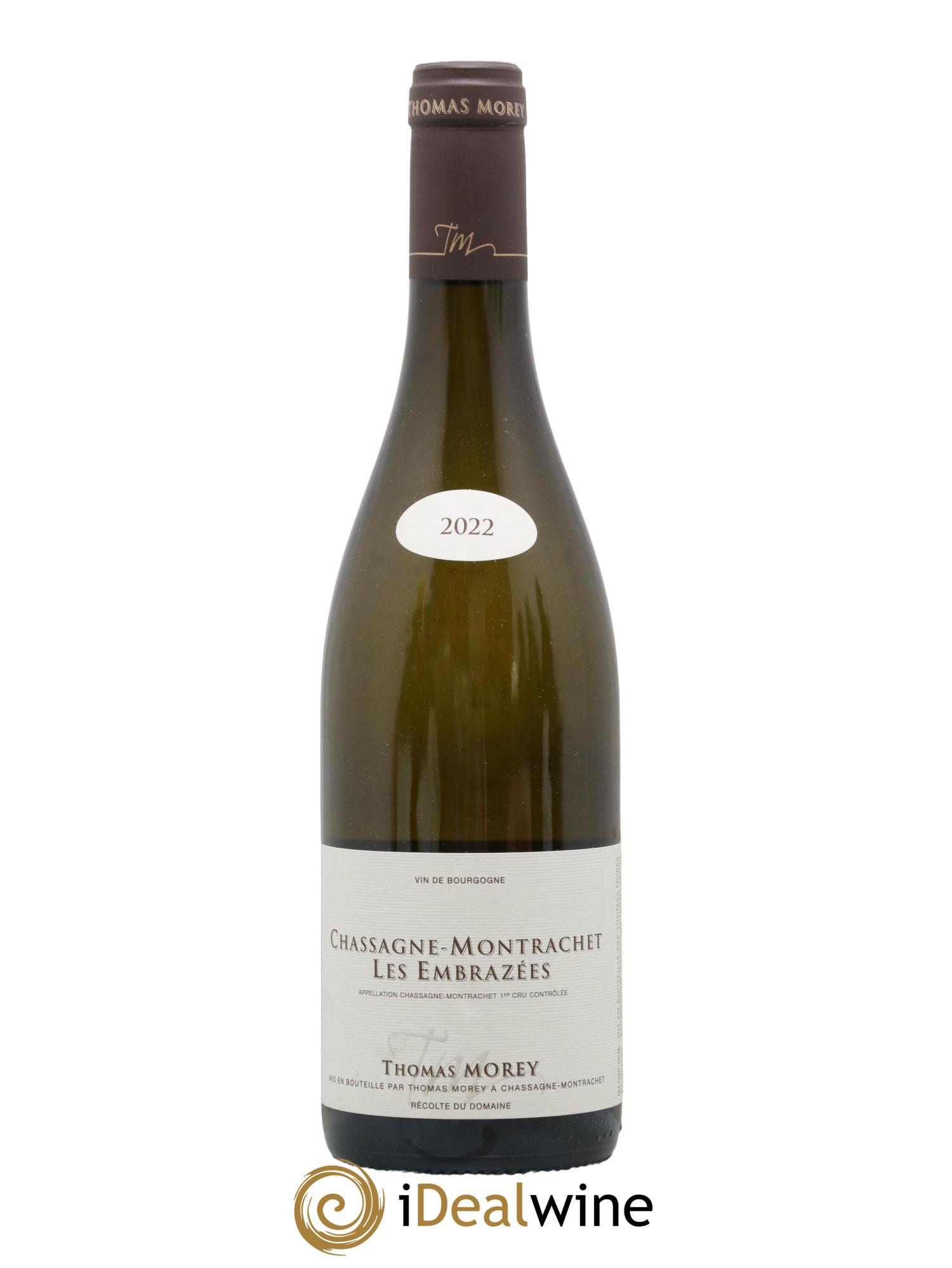 Chassagne-Montrachet 1er Cru Les Embrazées Thomas Morey 2022 - Lot de 1 bouteille - 0