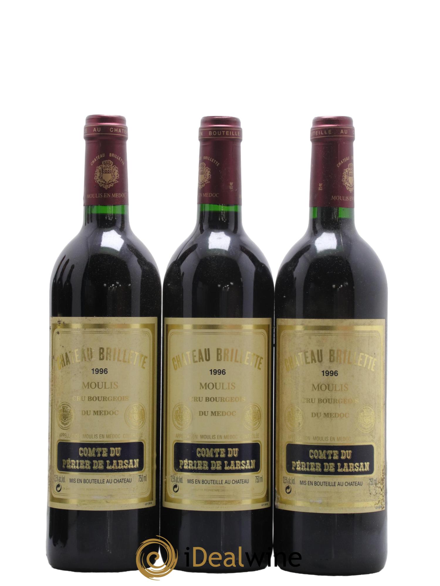 Château Brillette Cru Bourgeois 1996 - Lot de 12 bouteilles - 3