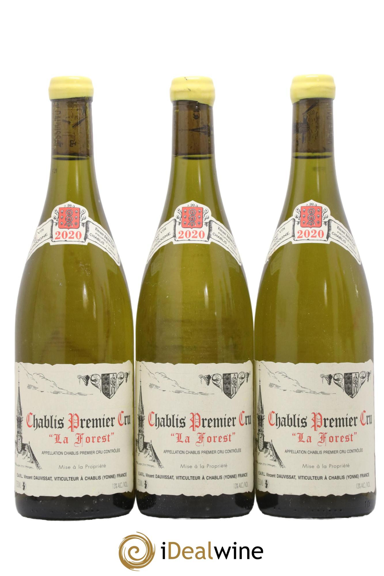 Chablis 1er Cru La Forest Vincent Dauvissat (Domaine) 2020 - Lot de 3 bouteilles - 0
