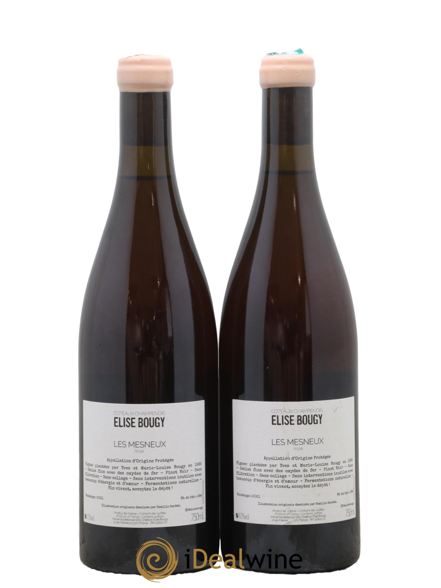 Coteaux Champenois Coteaux Rose les Mesneux Elise Bougy 2021 - Lot de 2 bouteilles - 1
