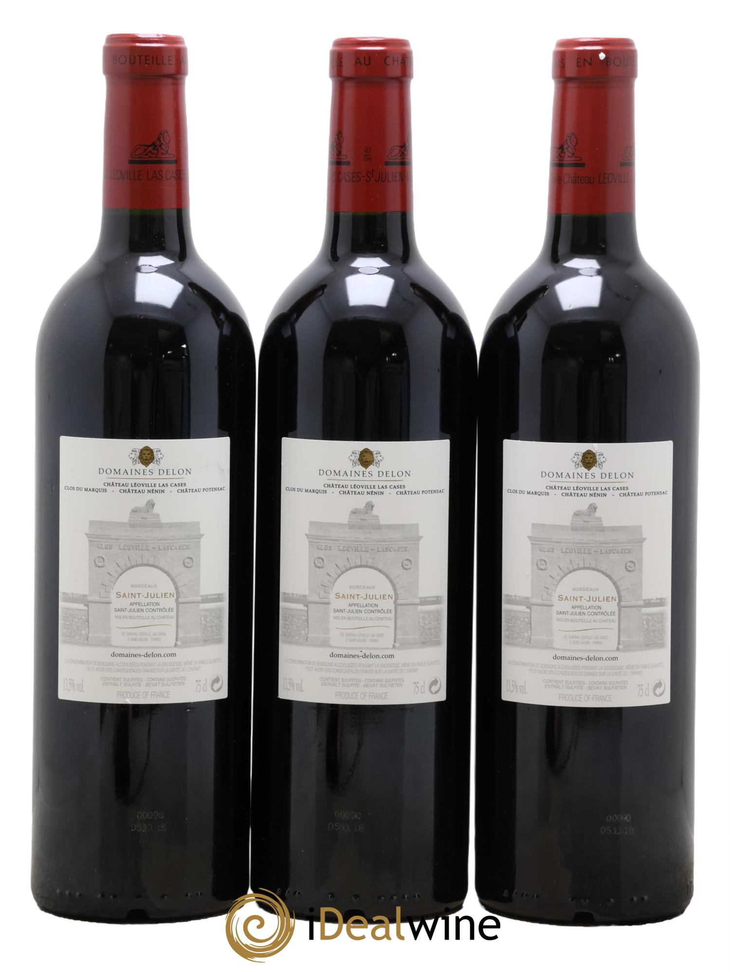 Château Léoville Las Cases 2ème Grand Cru Classé 2016 - Lot of 3 bottles - 1