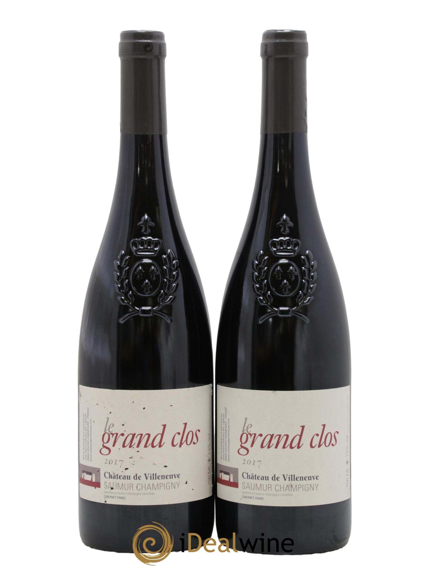 Saumur-Champigny Le Grand Clos Château De Villeneuve 2017 - Lot of 2 bottles - 0