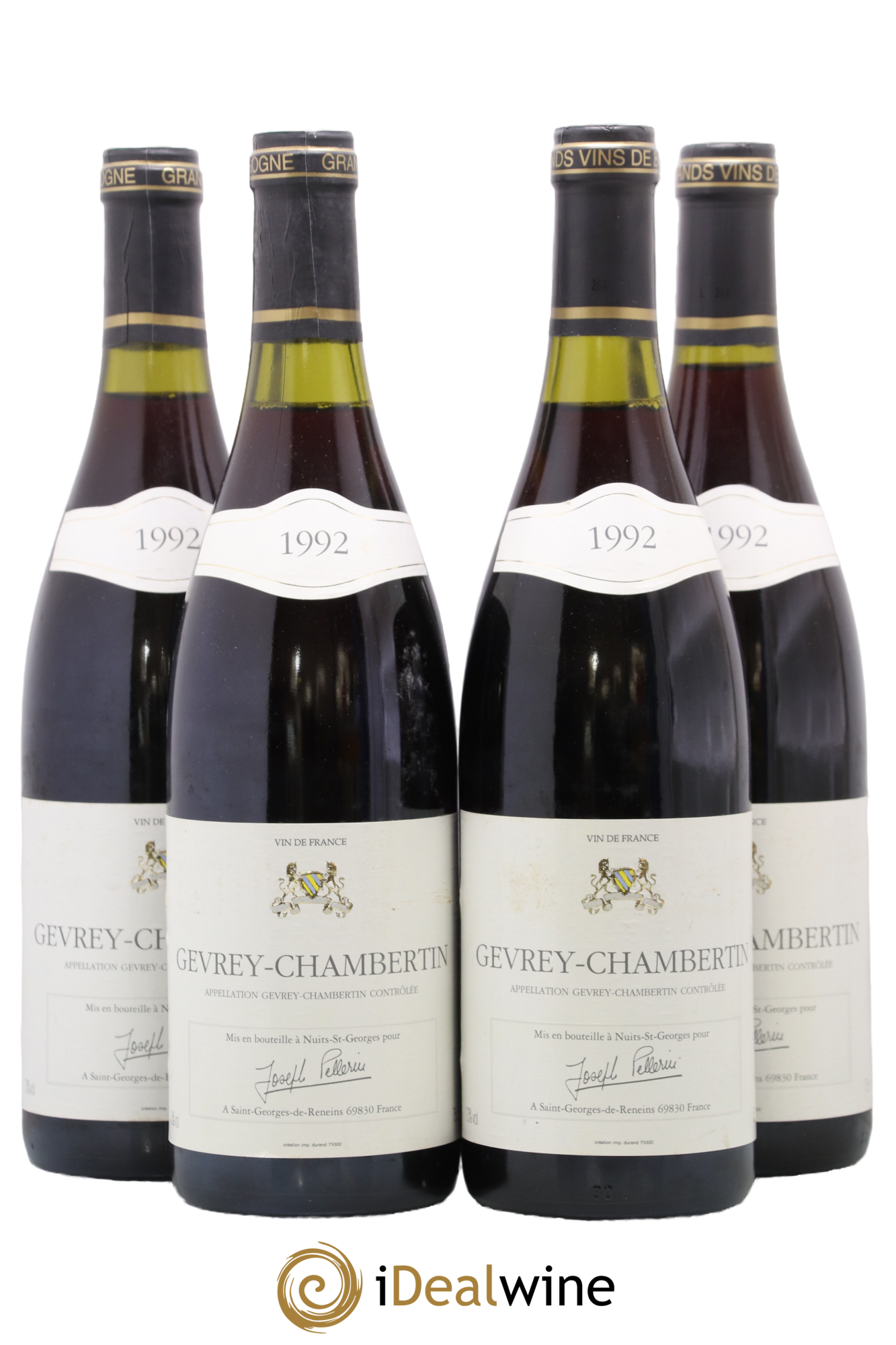 Gevrey-Chambertin Joseph Pellerin 1992 - Lotto di 4 bottiglie - 0