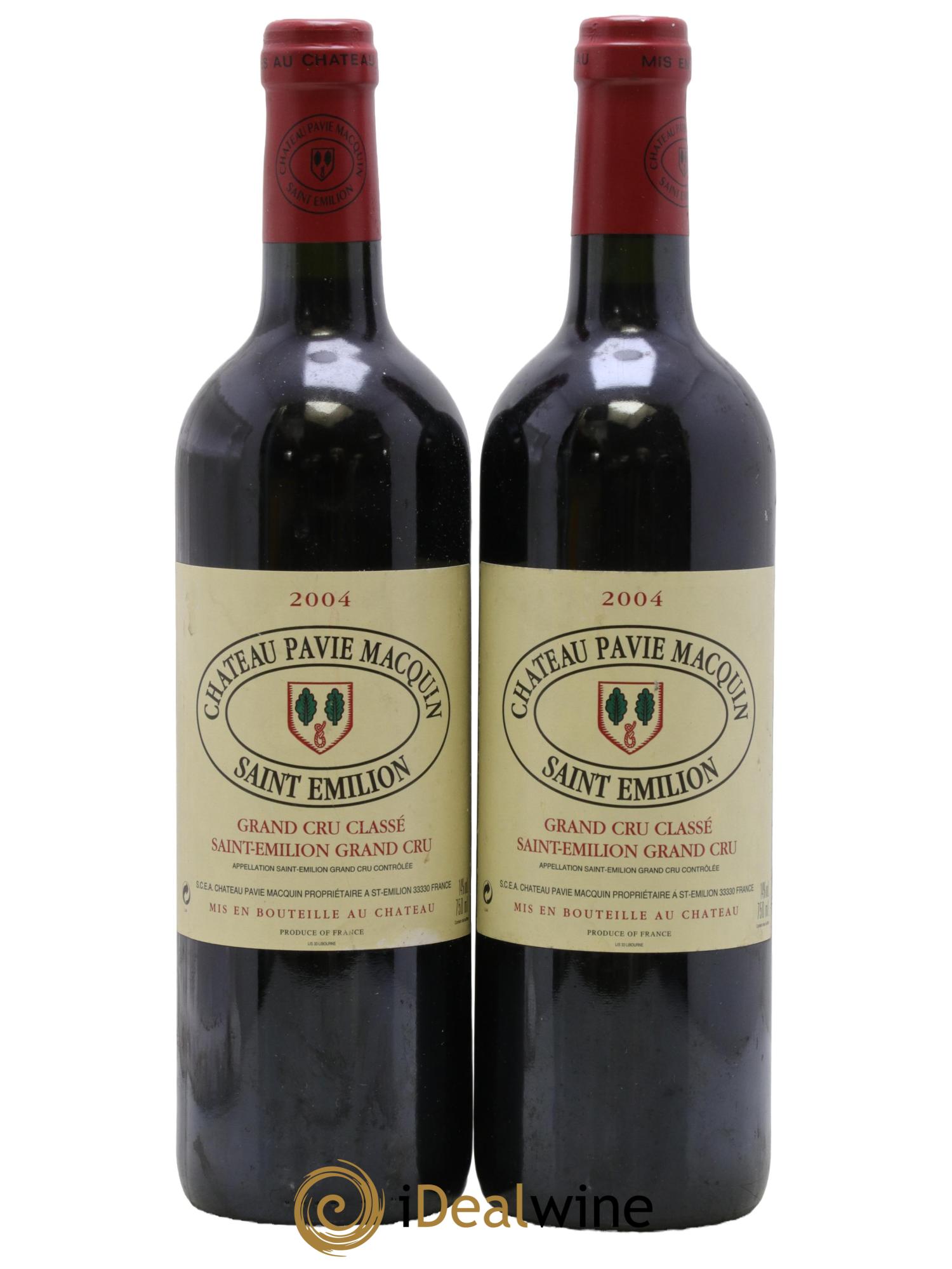 Château Pavie Macquin 1er Grand Cru Classé B 2004 - Lot de 2 bouteilles - 0