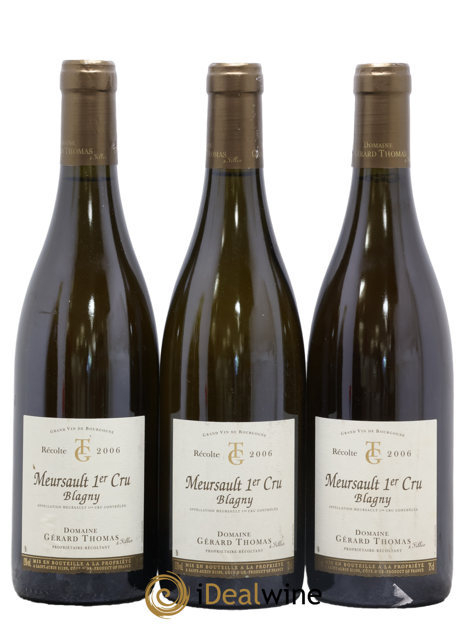 Meursault 1er Cru Blagny Gérard Thomas 2006 - Lot de 3 bouteilles - 0