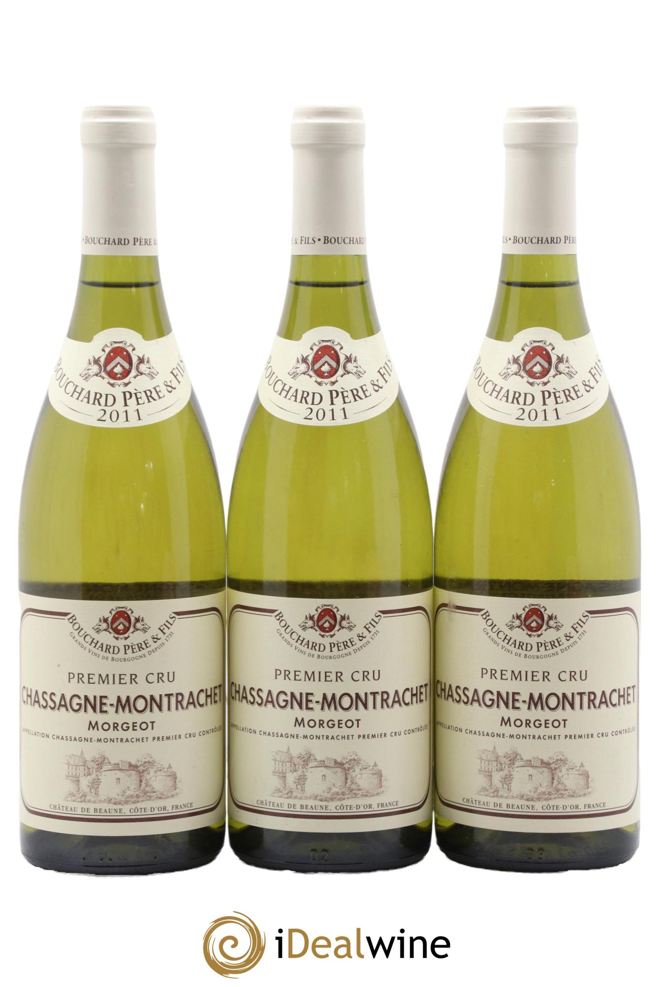 Chassagne-Montrachet 1er Cru Morgeot Bouchard Père & Fils 2011 - Lot de 3 bouteilles - 0