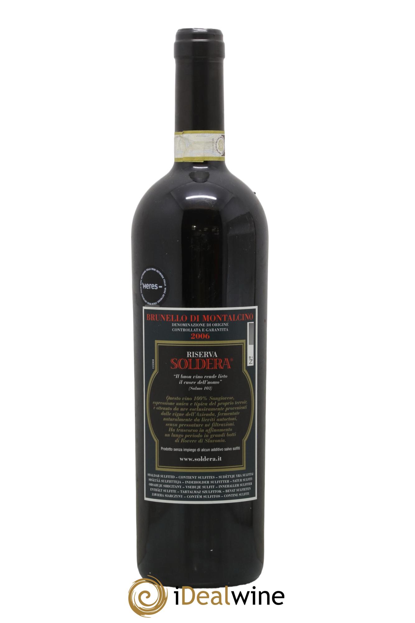 Brunello di Montalcino DOCG Riserva Soldera Case Basse - Gianfranco Soldera 2006 - Posten von 1 Flasche - 1