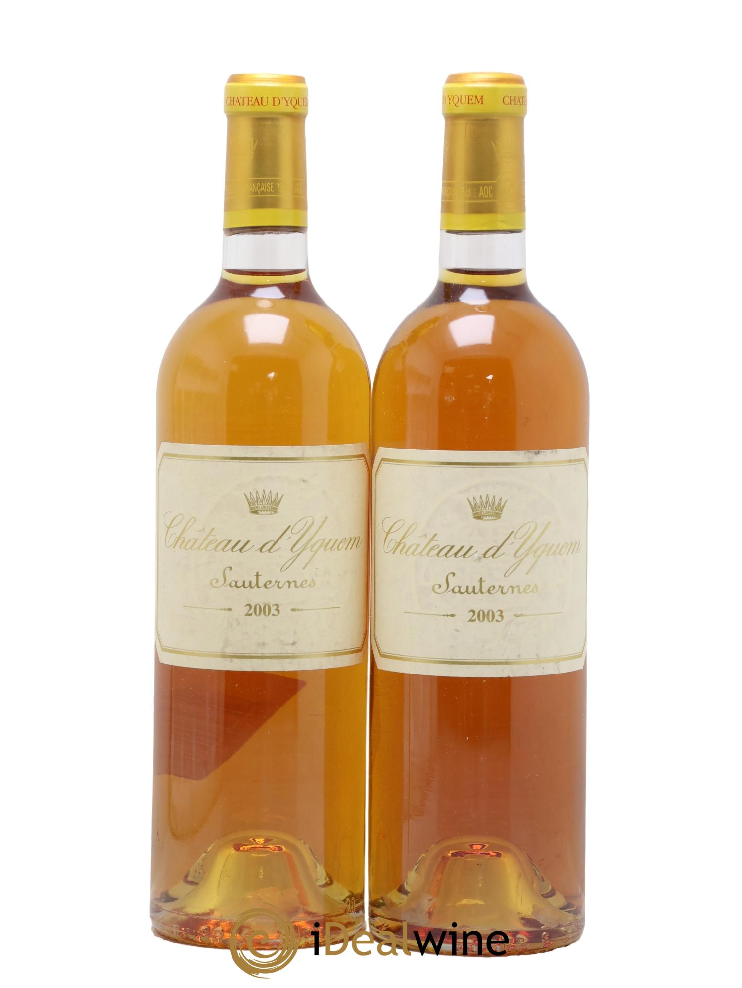 Château d' Yquem 1er Cru Classé Supérieur 2003 - Lot de 2 bouteilles - 0