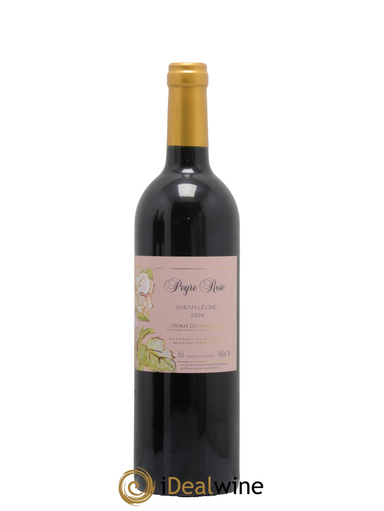 Coteaux du Languedoc Domaine Peyre Rose Belle Léone (anciennement Syrah Léone) Marlène Soria 2004 - Lot de 1 bouteille - 0