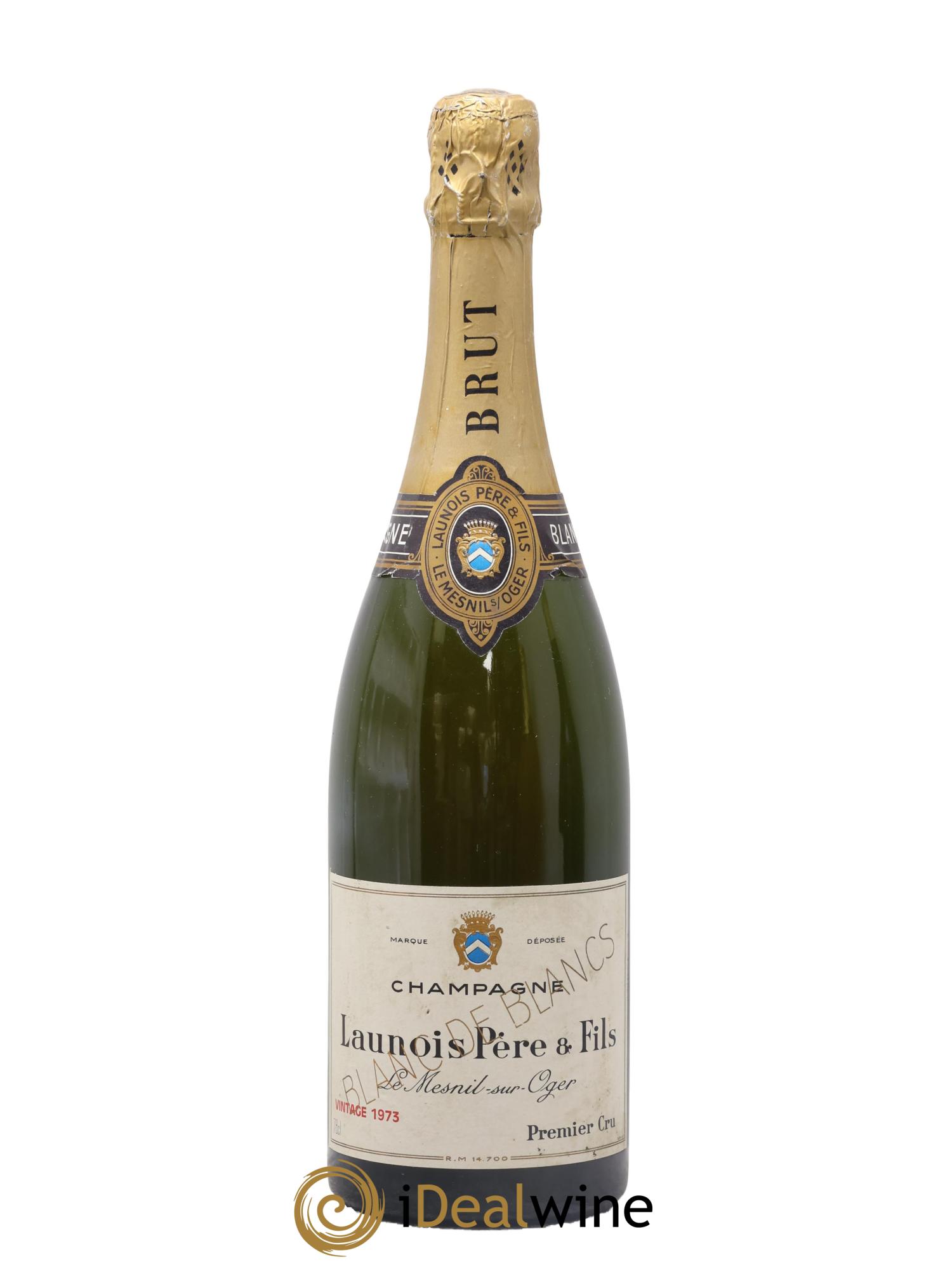 Champagne 1er cru Blanc de Blancs A Launois Père et Fils 1973 - Lot of 1 bottle - 0