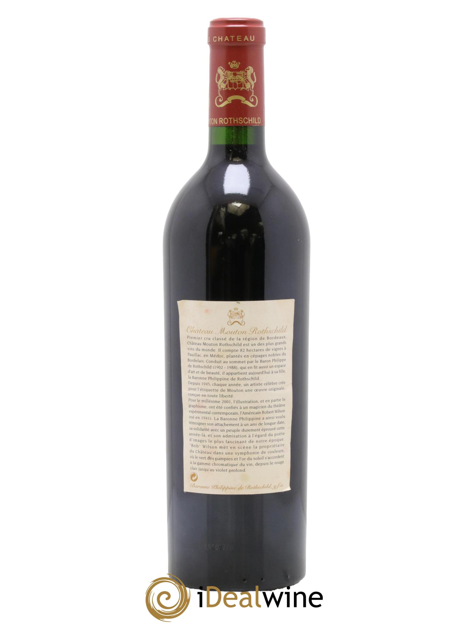 Château Mouton Rothschild 1er Grand Cru Classé 2001 - Lot of 1 bottle - 1