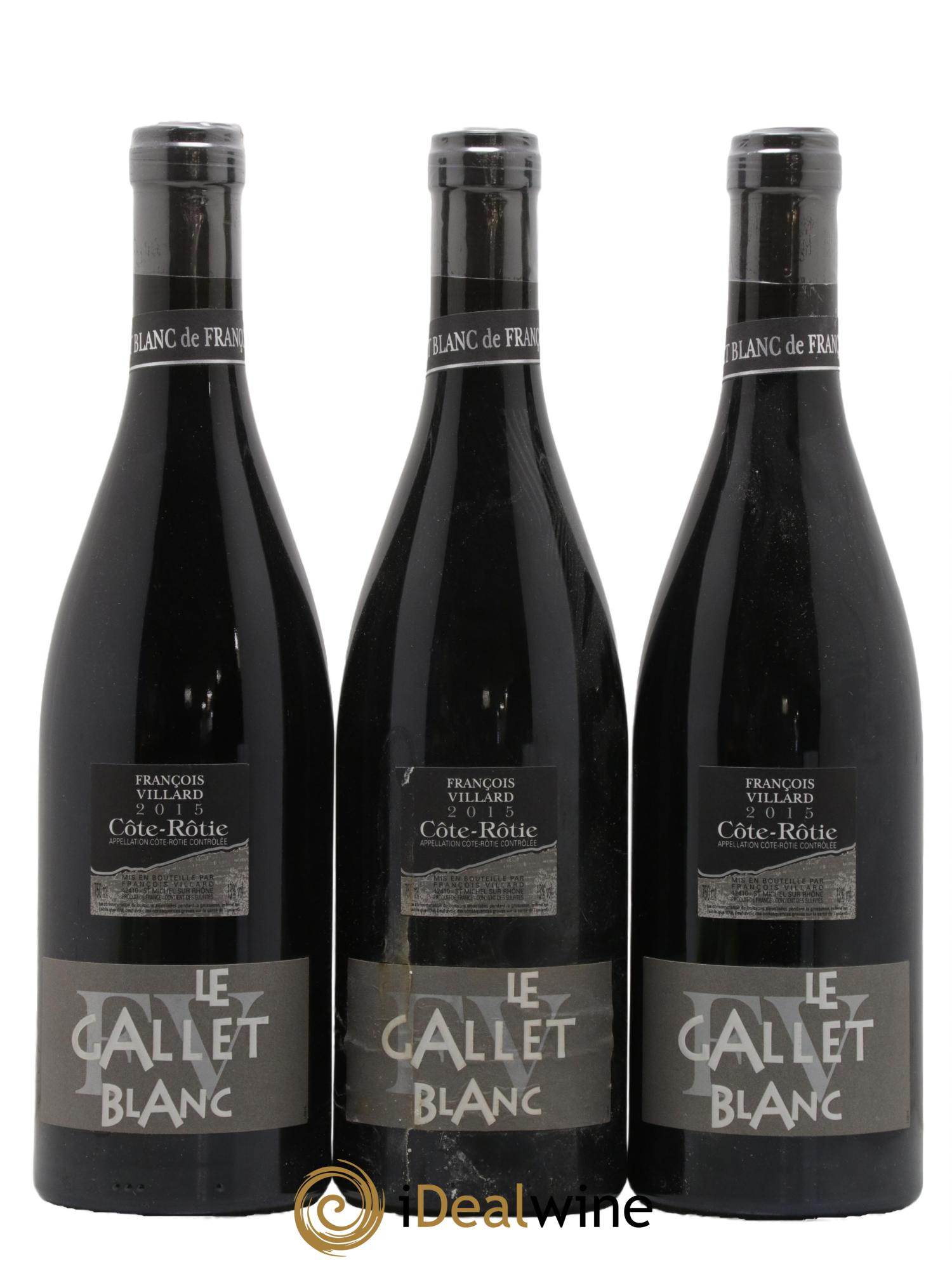 Côte-Rôtie Le Gallet Blanc François Villard 2015 - Lot de 3 bouteilles - 0