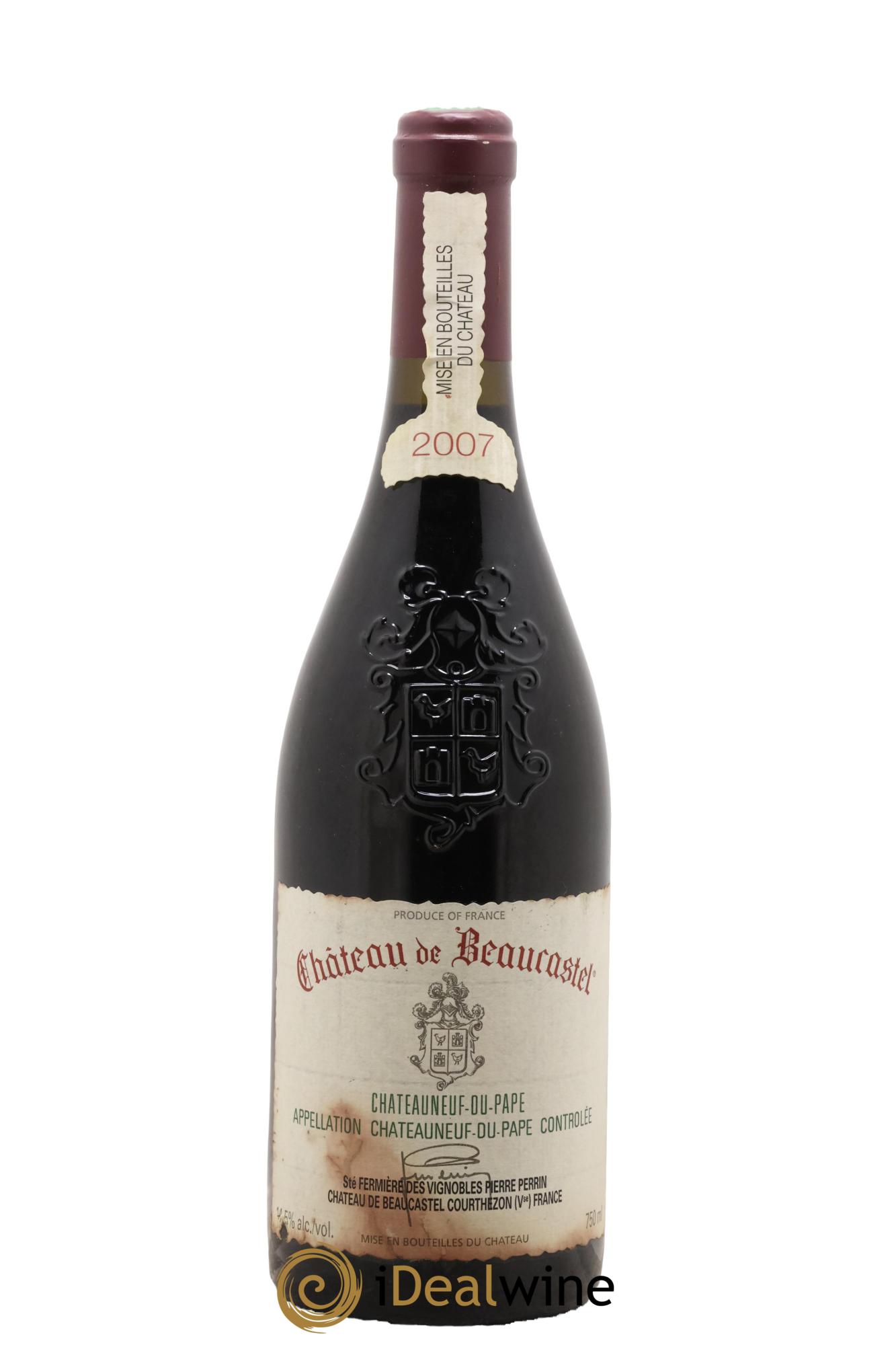 Châteauneuf-du-Pape Château de Beaucastel Famille Perrin 2007 - Lot de 1 bouteille - 0