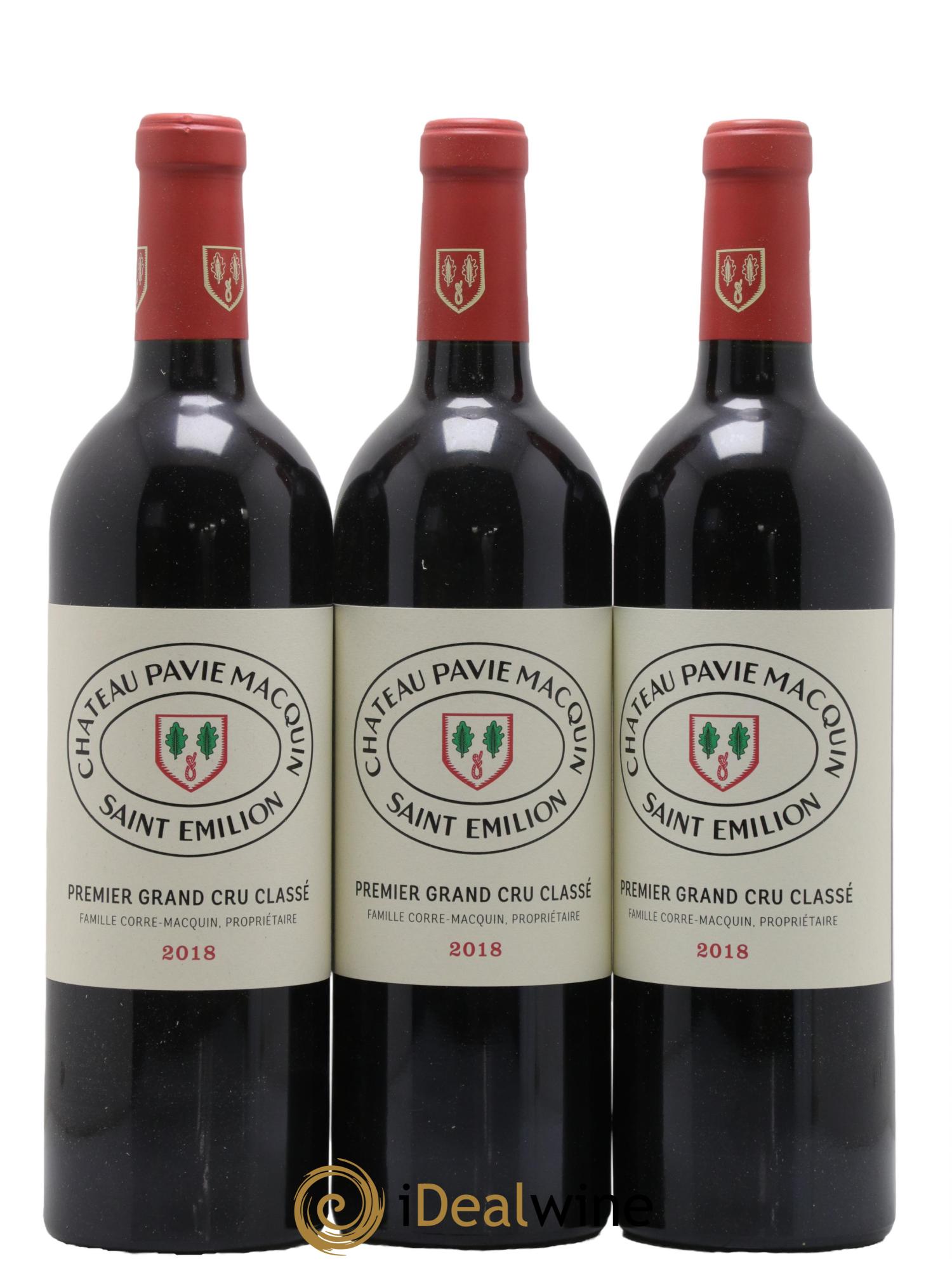 Château Pavie Macquin 1er Grand Cru Classé B 2018 - Lot de 3 bouteilles - 0