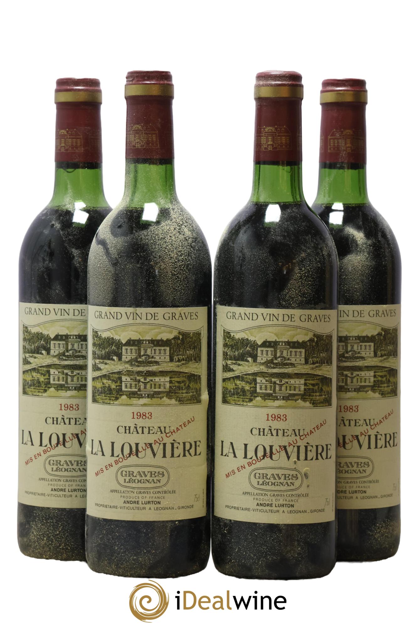 Château la Louvière 1983 - Lotto di 4 bottiglie - 0