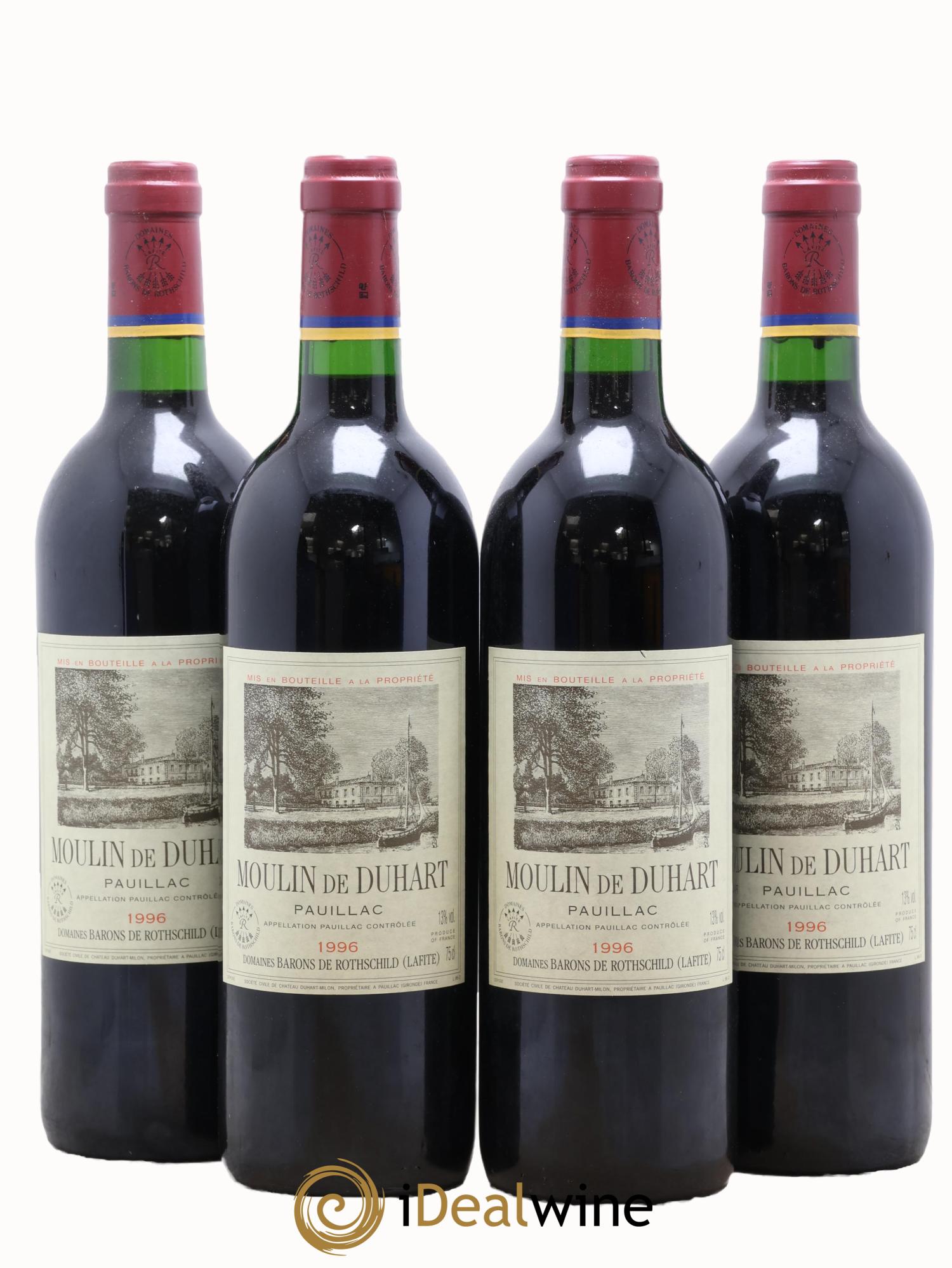Moulin de Duhart Second Vin 1996 - Lot of 4 bottles - 0