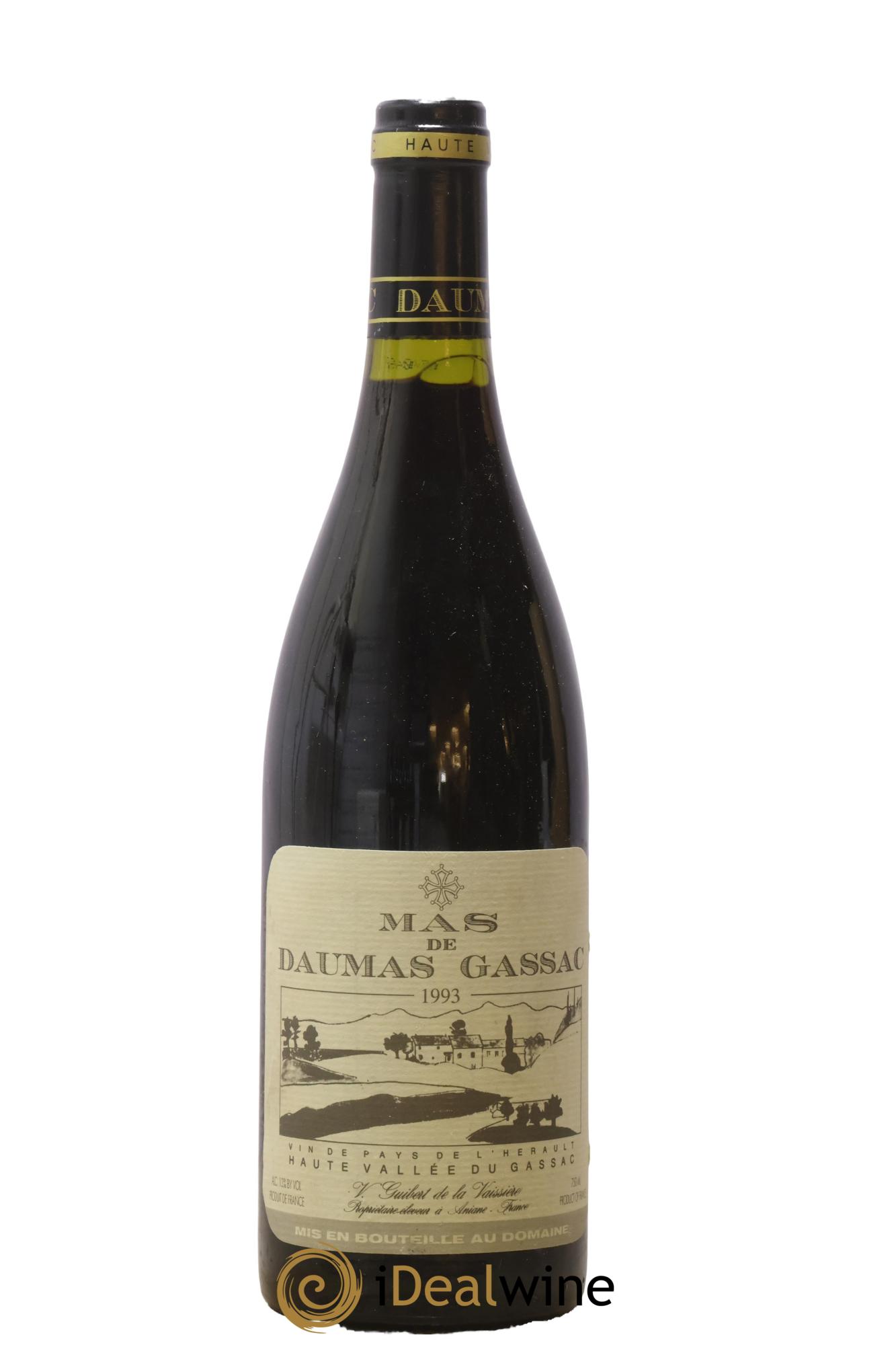 Saint-Guilhem-le-Désert - Cité d'Aniane Mas Daumas Gassac Famille Guibert de La Vaissière 1993 - Posten von 1 Flasche - 0