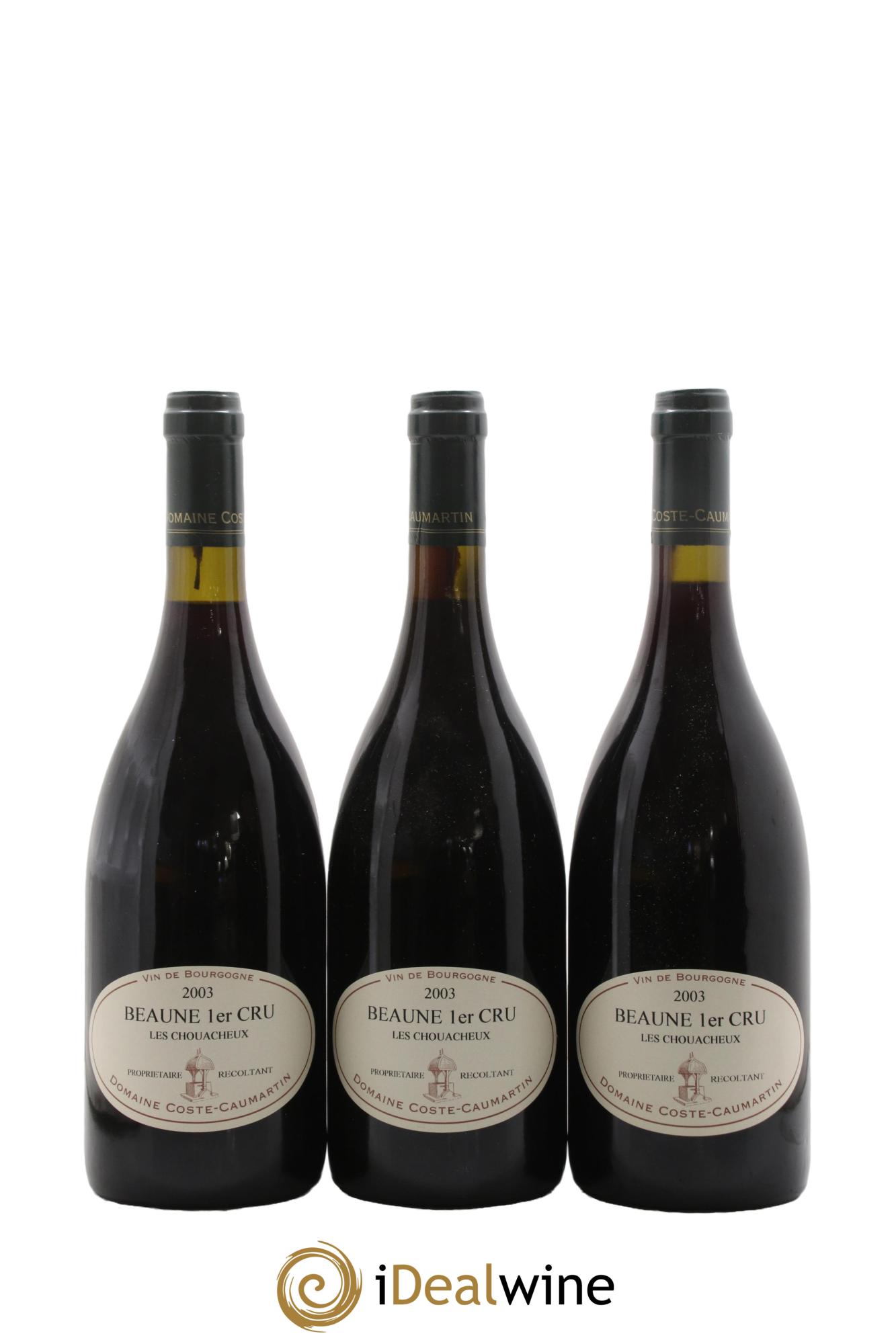 Beaune 1er Cru Les Chouacheux Coste-Caumartin 2003 - Lot de 3 bouteilles - 0