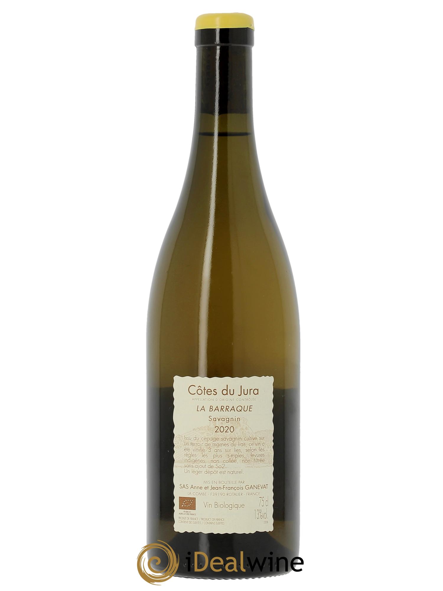 Côtes du Jura La Barraque Savagnin Anne et Jean François Ganevat  2020 - Lot of 1 bottle - 1