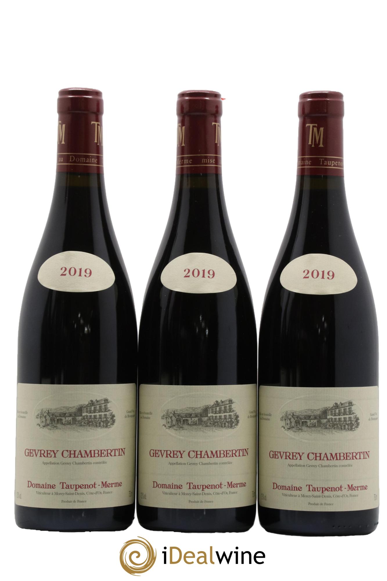 Gevrey-Chambertin Taupenot-Merme 2019 - Lot de 3 bouteilles - 0