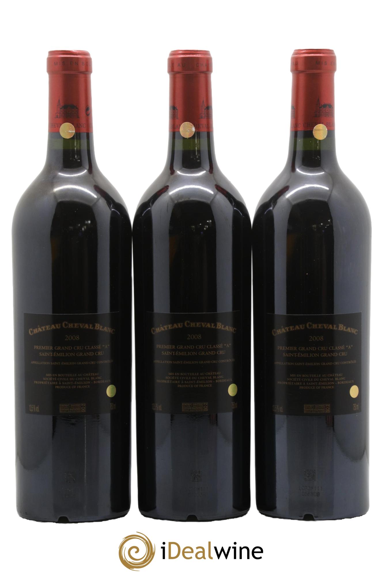 Château Cheval Blanc 1er Grand Cru Classé A 2008 - Lot de 12 bouteilles - 2