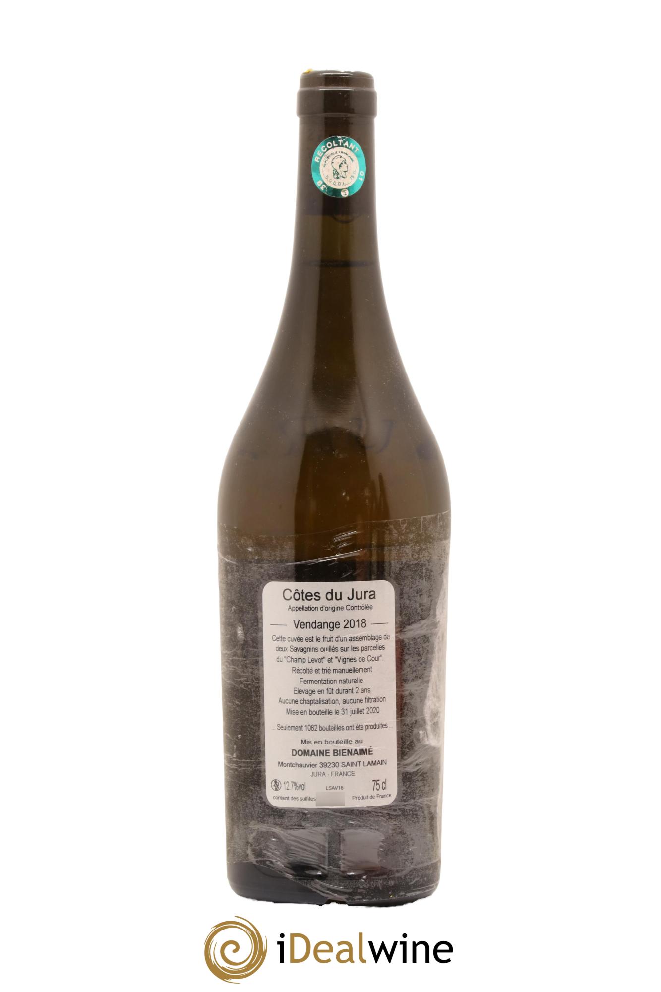 Côtes du Jura Savagnin Bruno Bienaimé 2018 - Lot de 1 bouteille - 1