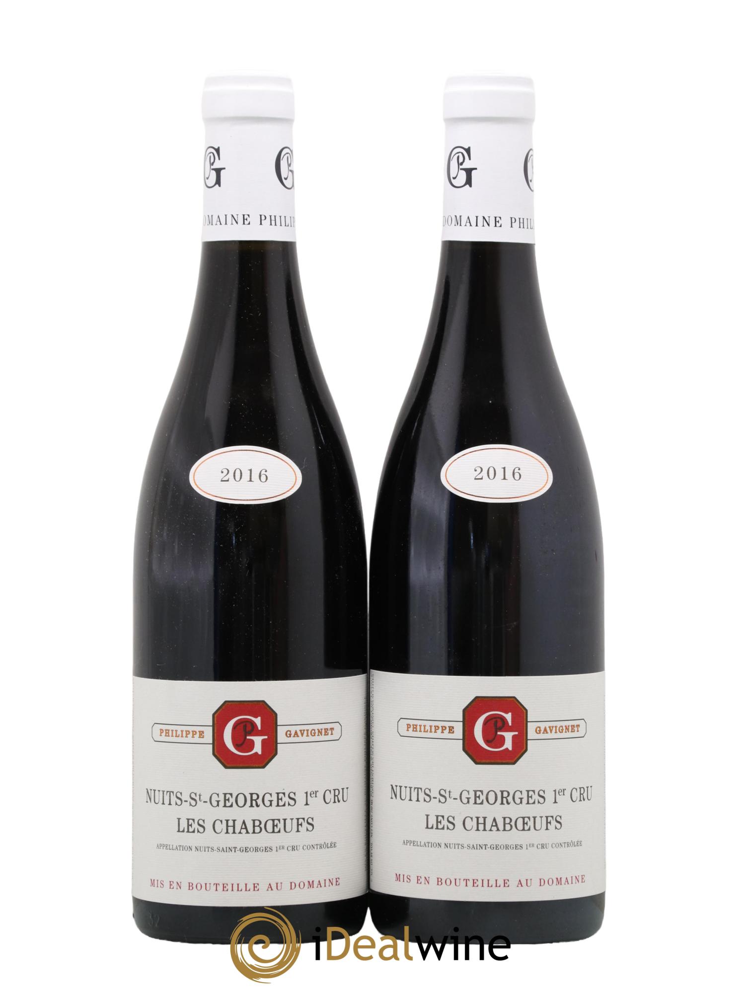 Nuits-Saint-Georges 1er Cru Les Chaboeufs Domaine Philippe Gavinet 2016 - Lot de 2 bouteilles - 0