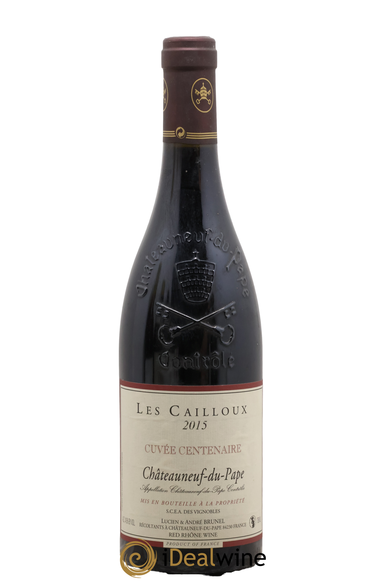 Châteauneuf-du-Pape Les Cailloux Cuvée Centenaire André Brunel 2015 - Lot de 1 bouteille - 0