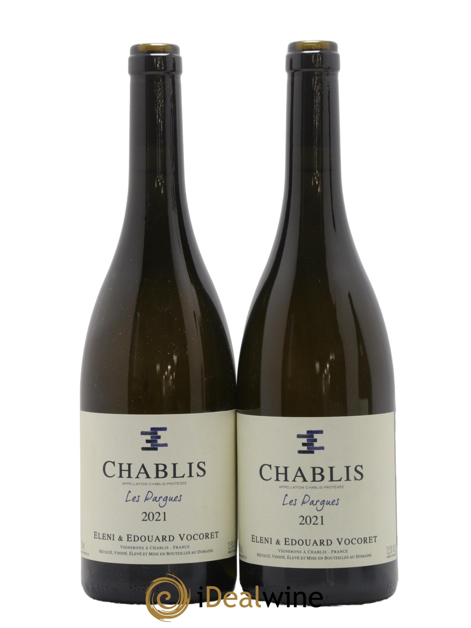 Chablis Pargues Eleni et Edouard Vocoret 2021 - Lot de 2 bouteilles - 0