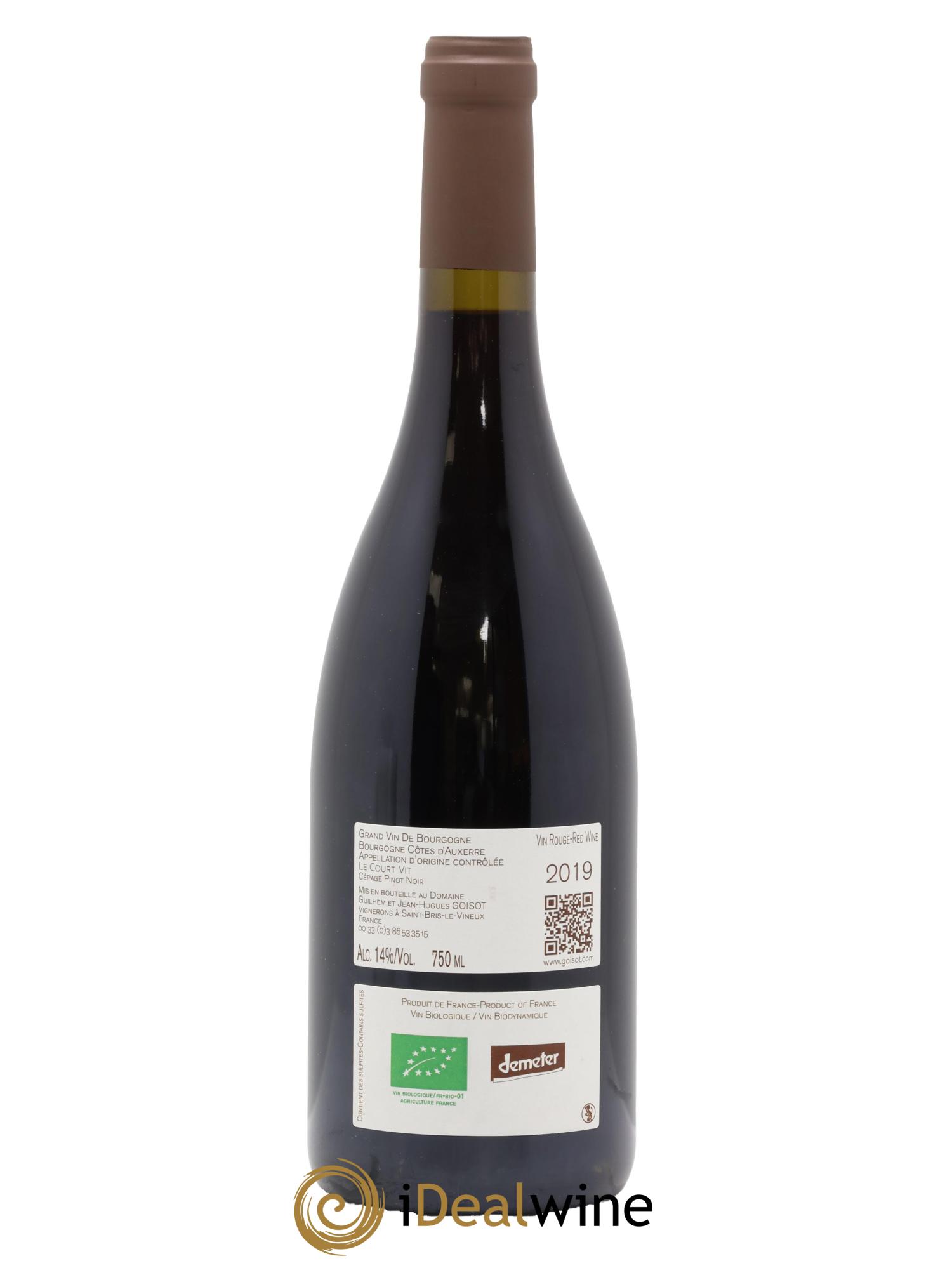 Bourgogne Côtes d'Auxerre Le Court Vit Goisot 2019 - Lotto di 1 bottiglia - 1