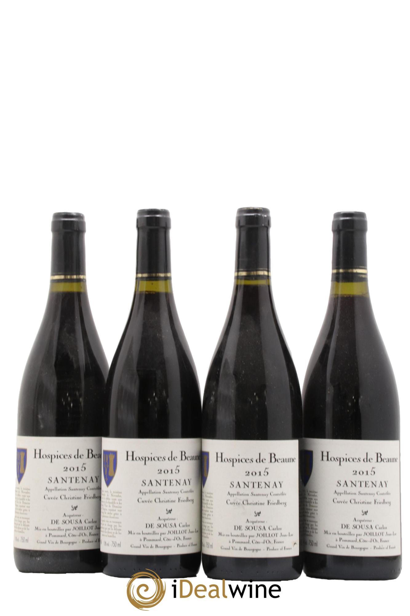Santenay Cuvée Christine Friedberg Hospices de Beaune Jean-Luc Joillot 2015 - Lot de 4 bouteilles - 0