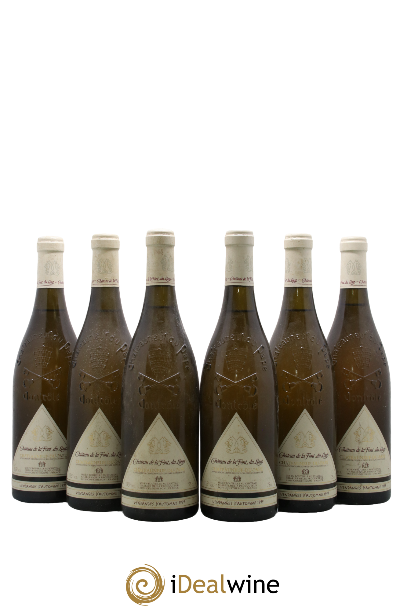 Châteauneuf-du-Pape Vendanges D'Autombe Château La Font Du Loup 1999 - Lot de 6 bouteilles - 0