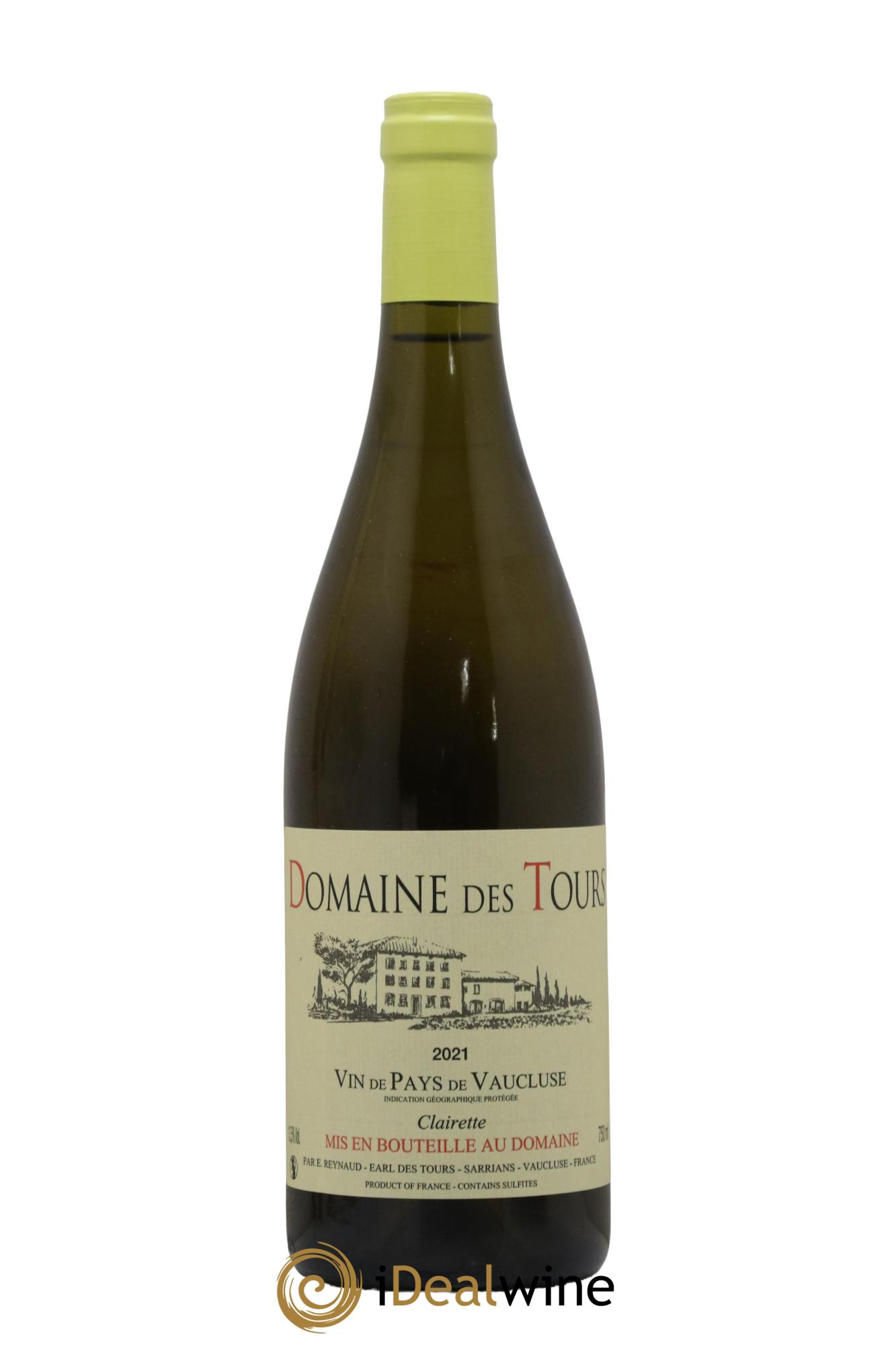 Vaucluse (Vin de Pays de Vaucluse) Domaine des Tours Clairette Emmanuel Reynaud 2021 - Lot de 1 bouteille - 0