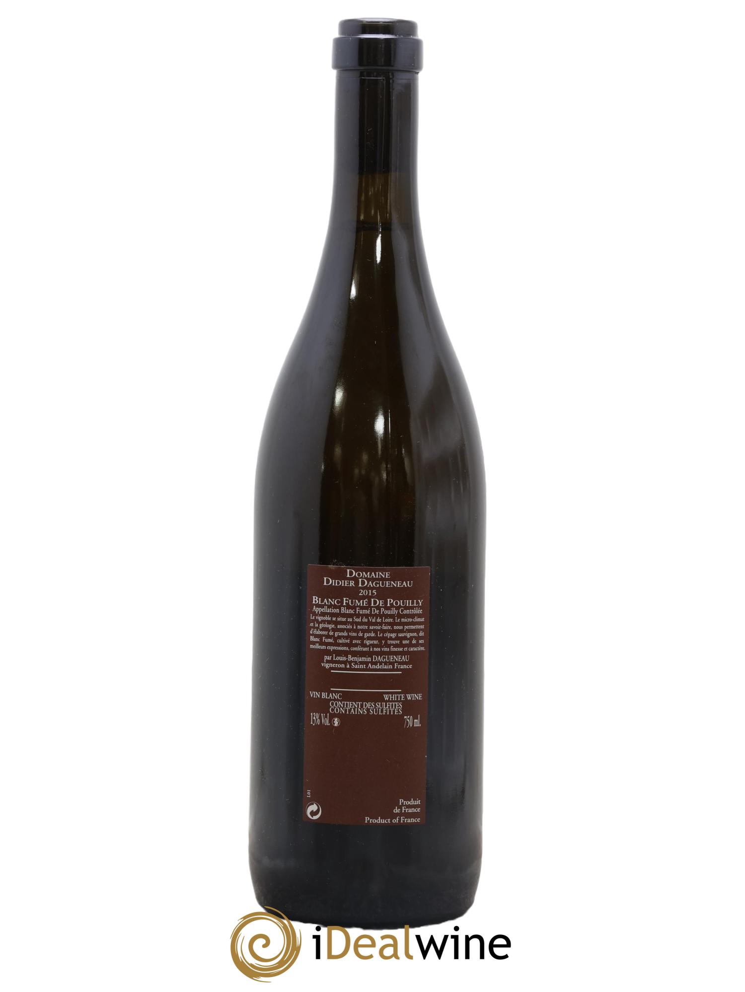 Vin de France (anciennement Pouilly-Fumé) Pur Sang Dagueneau (Domaine Didier - Louis-Benjamin) 2015 - Posten von 1 Flasche - 1