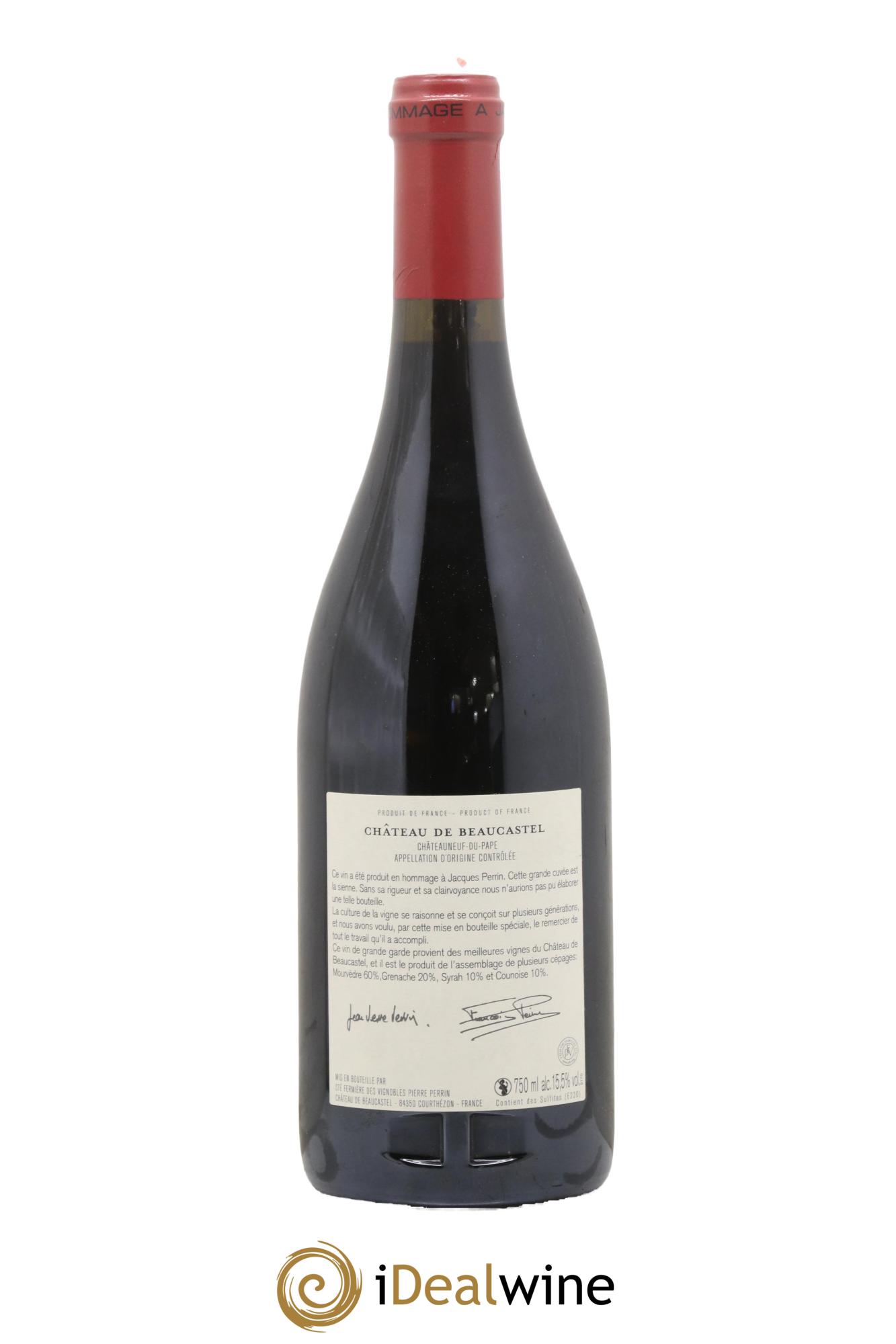 Châteauneuf-du-Pape Château de Beaucastel Hommage à Jacques Perrin Famille Perrin 2012 - Lotto di 1 bottiglia - 1