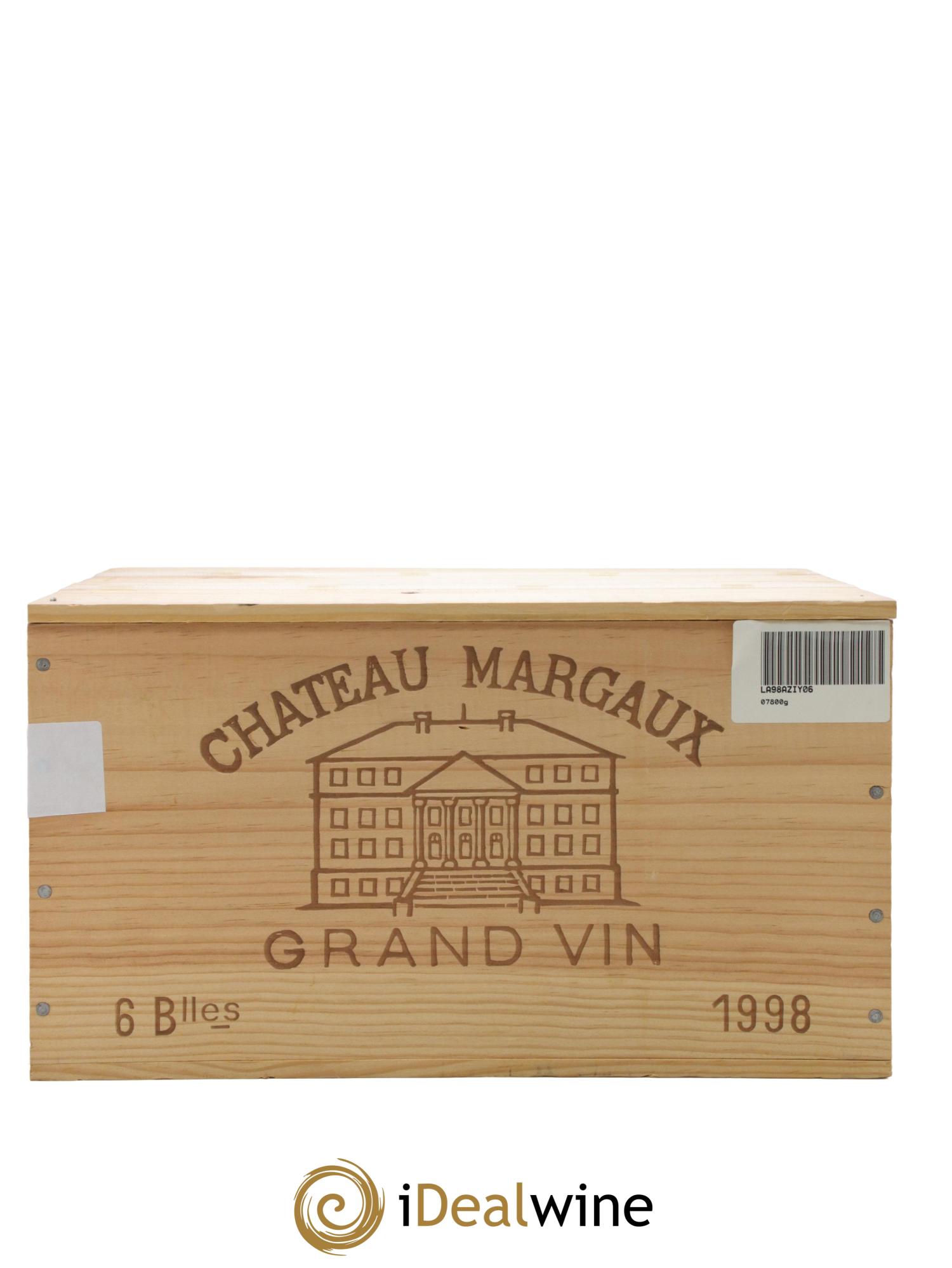 Château Margaux 1er Grand Cru Classé 1998 - Lot de 6 bouteilles - 4